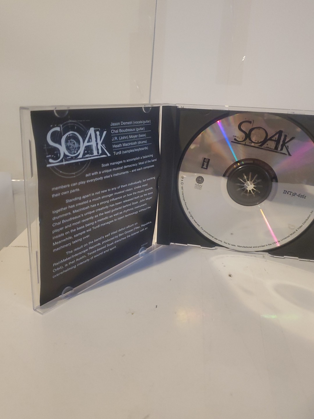 Soak - Self-Titled Debut Album (CD, 1997, RainMaker/Interscope) - Very Good
