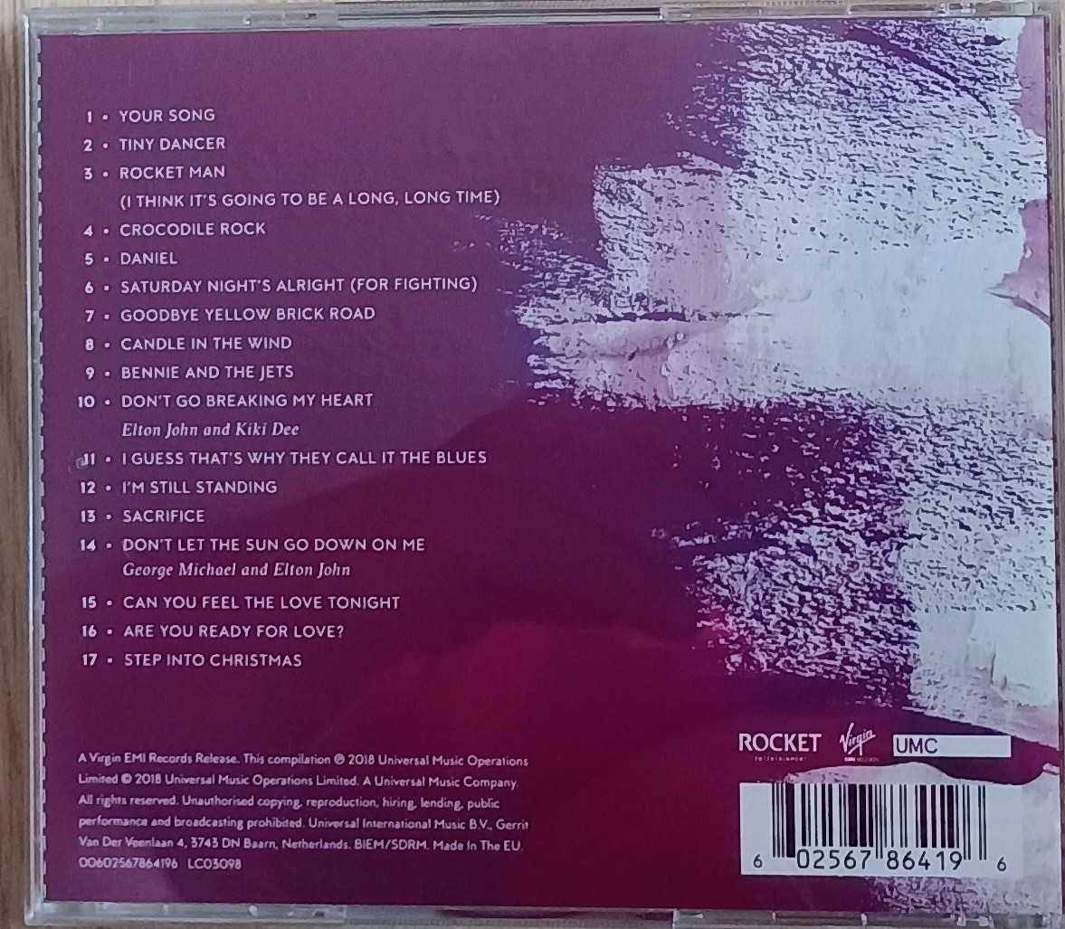Elton John Diamonds Pop Rock CD Rocket Virgin UMC Compilation 2018 -- 17 Songs