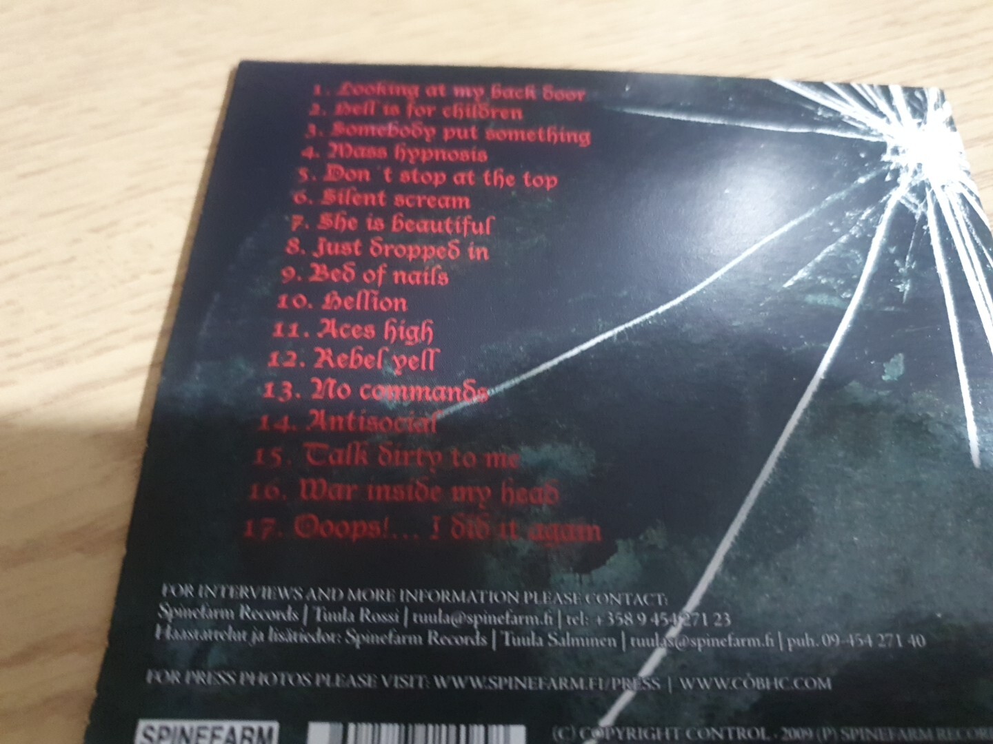 Children Of Bodom - Skeletons In The Closet’ CD (2009) Promo. Covers Album.