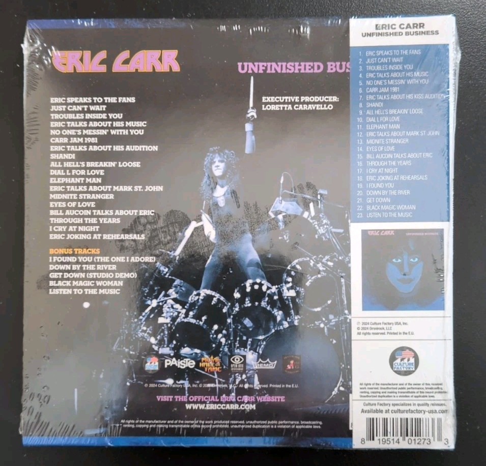 KISS ERIC CARR UNFINISHED BUSINESS (2024) (DELUXE EDITION) CD NEW SEALED L@@K!