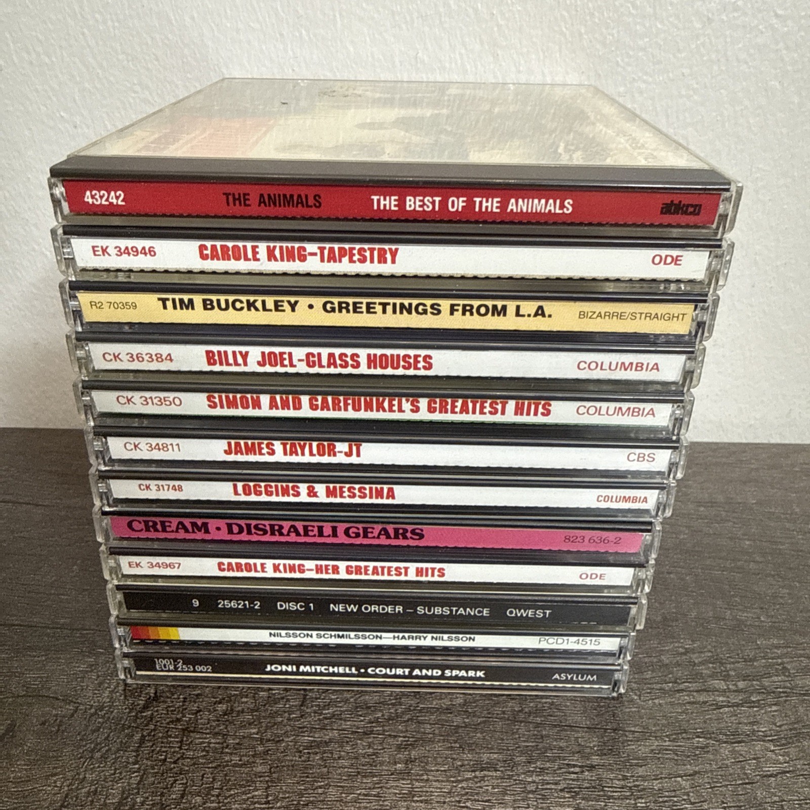 Classic Rock CD Lot 12 Cream Animals Billy Joel Carole King Joni Mitchell 70s