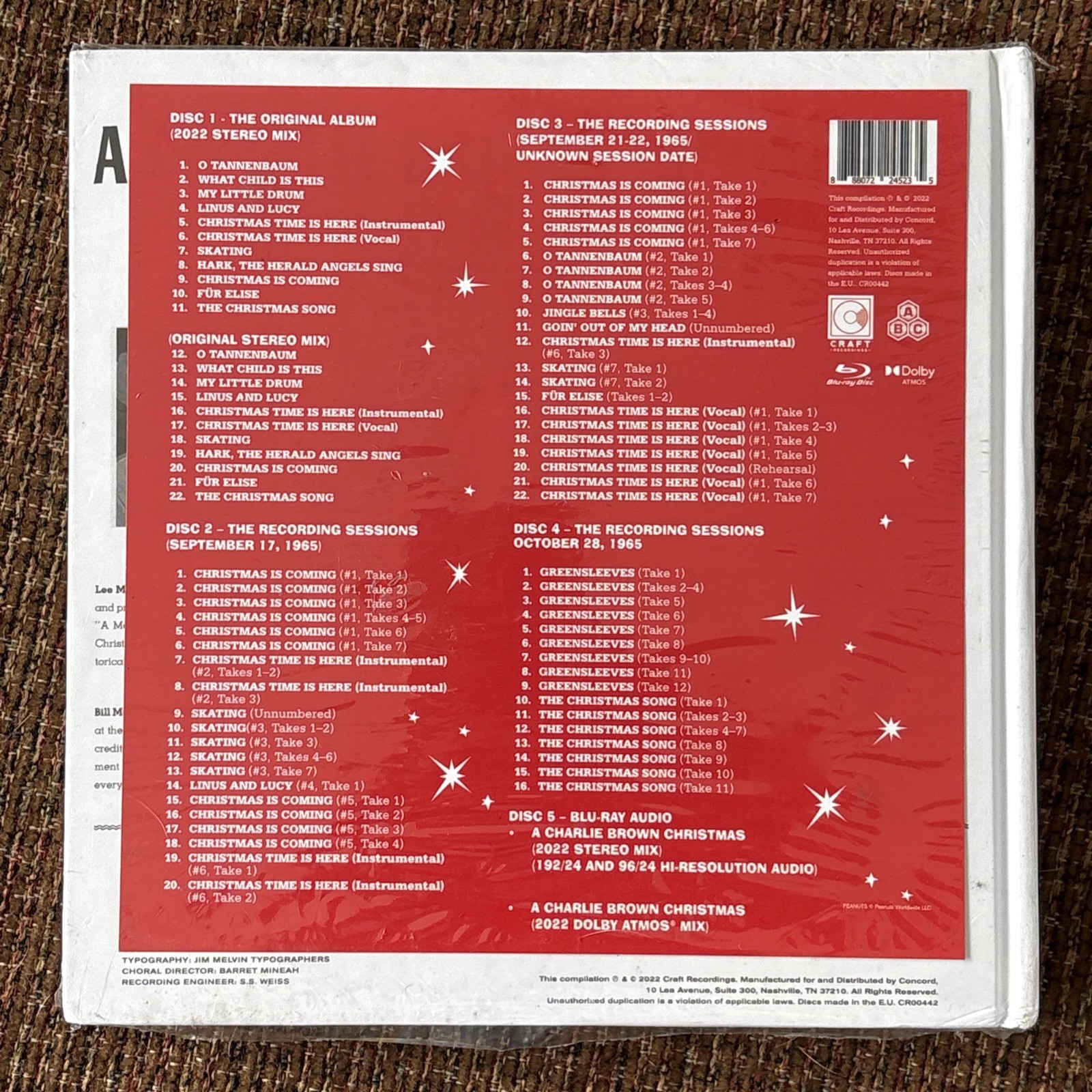 Vince Guaraldi Trio A Charlie Brown Christmas Super Deluxe CD BluRay Box Set NEW