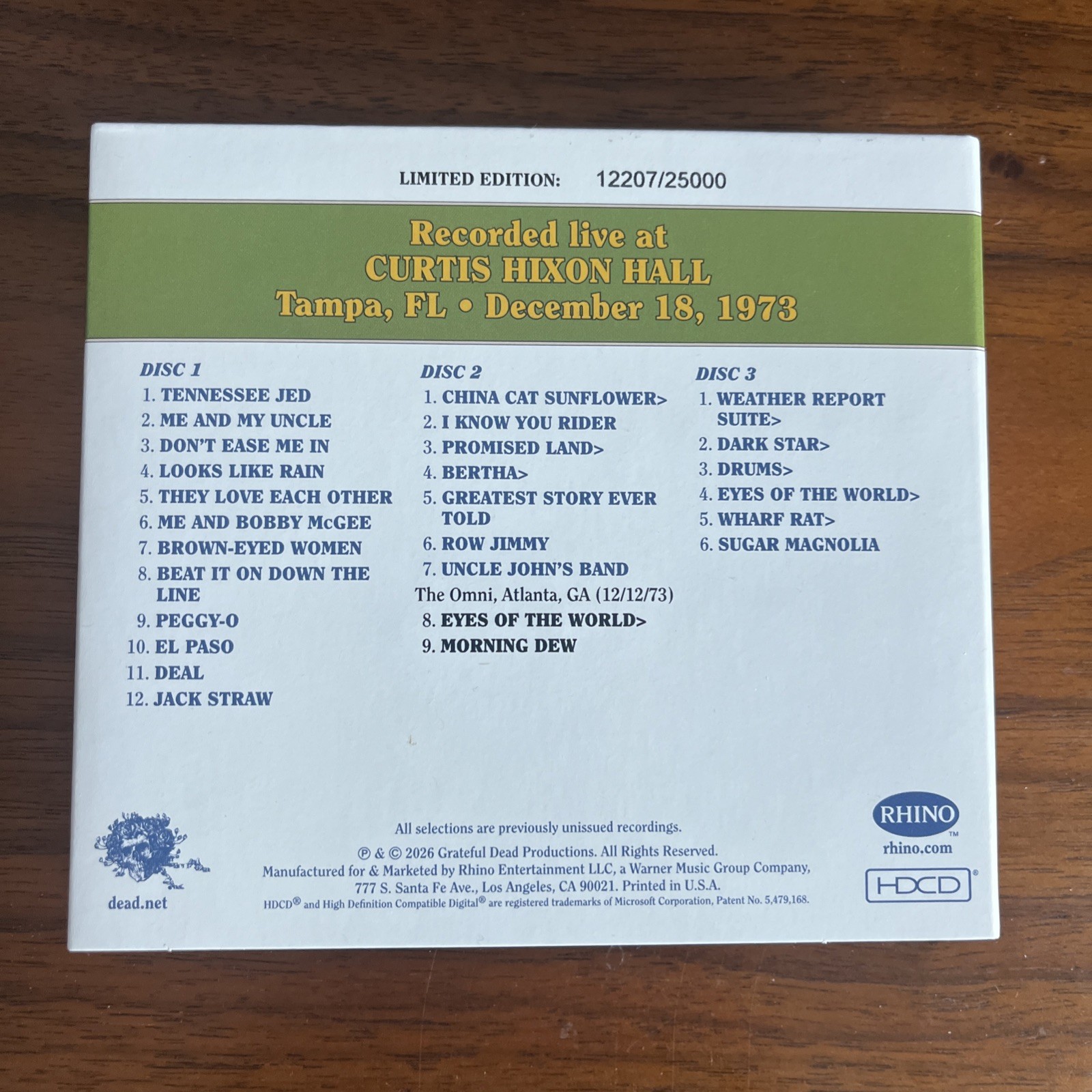 GRATEFUL DEAD Dave's Picks Volume 58 3 CD 1973 PLUS BONUS DISC BRAND NEW SEALED