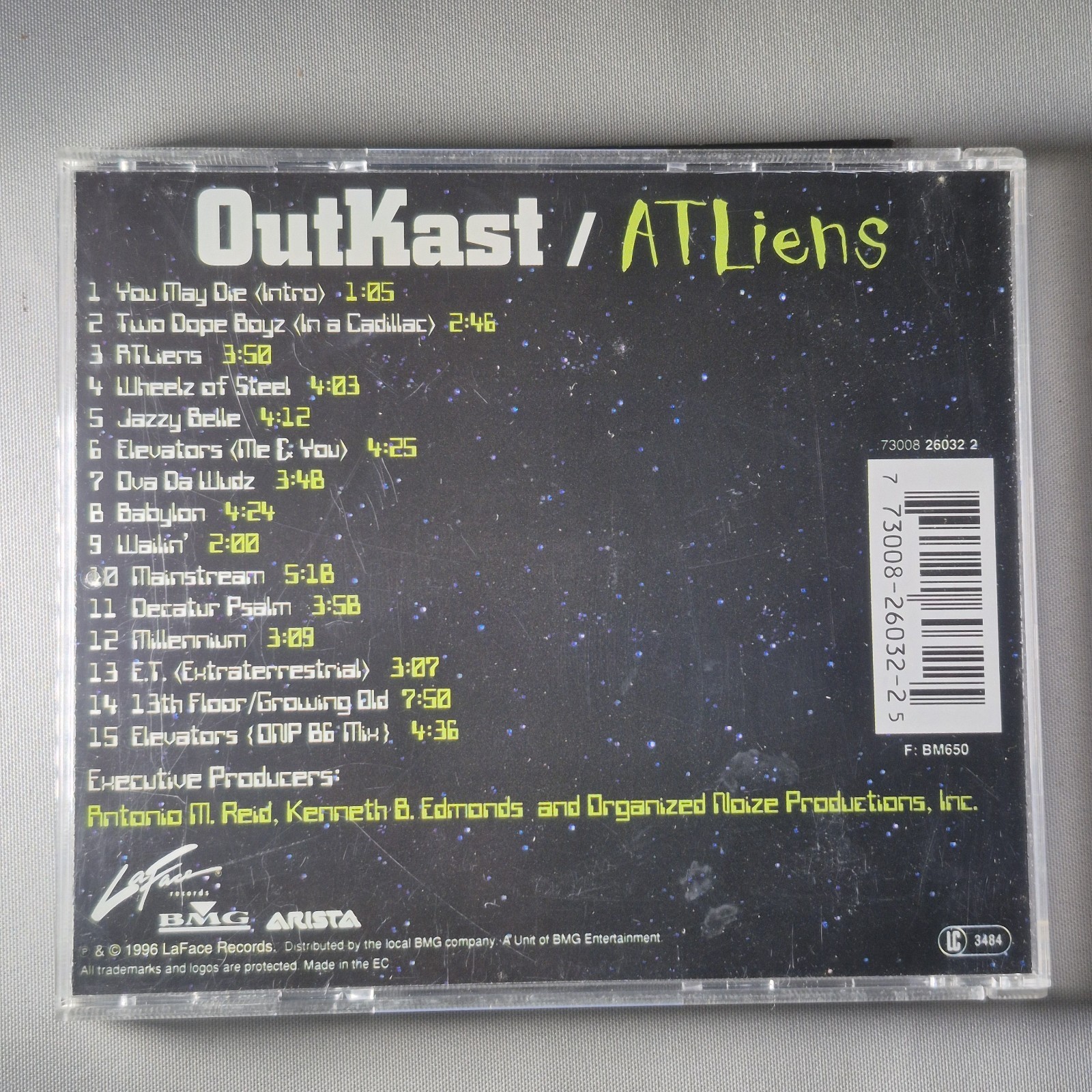 OutKast ATLiens CD 1996 Europe Clean Version Rap Hip Hop Album VGC
