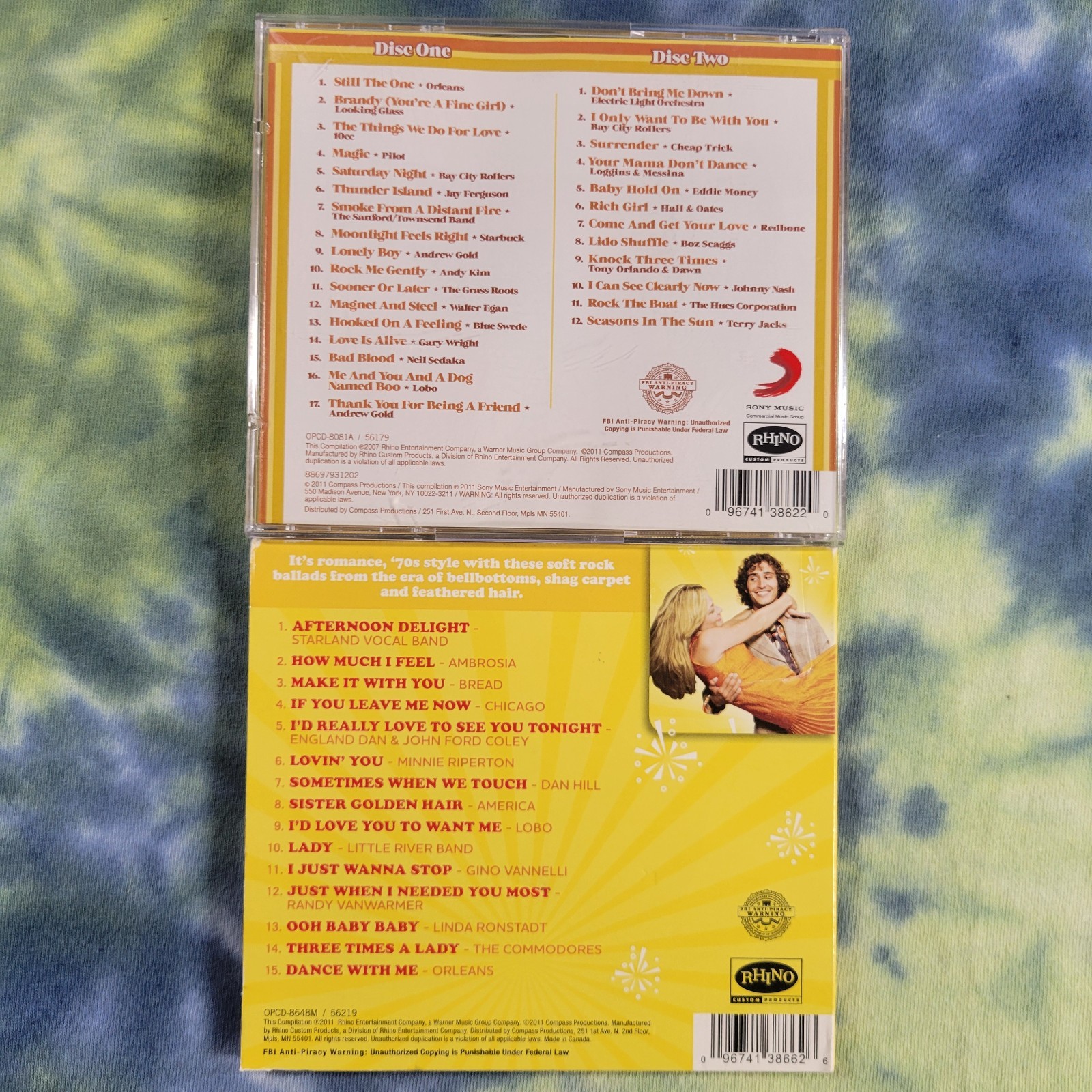1970s Compilation CDs Lot Of 2 Hooked On A Feeling & Afternoon Delight 70s Music