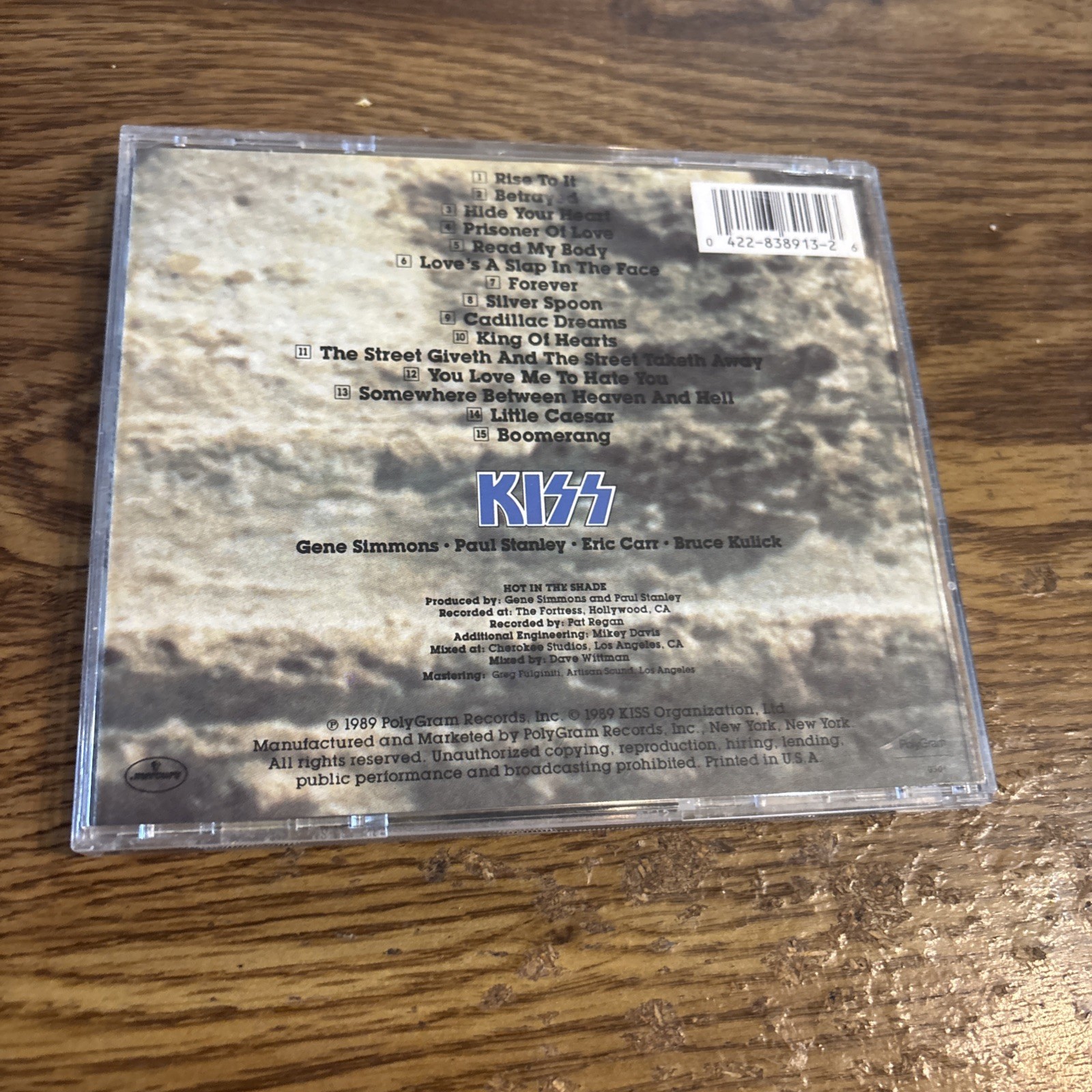 Kiss Hot in the Shade CD 1989 Mercury Polygram 838 913 2
