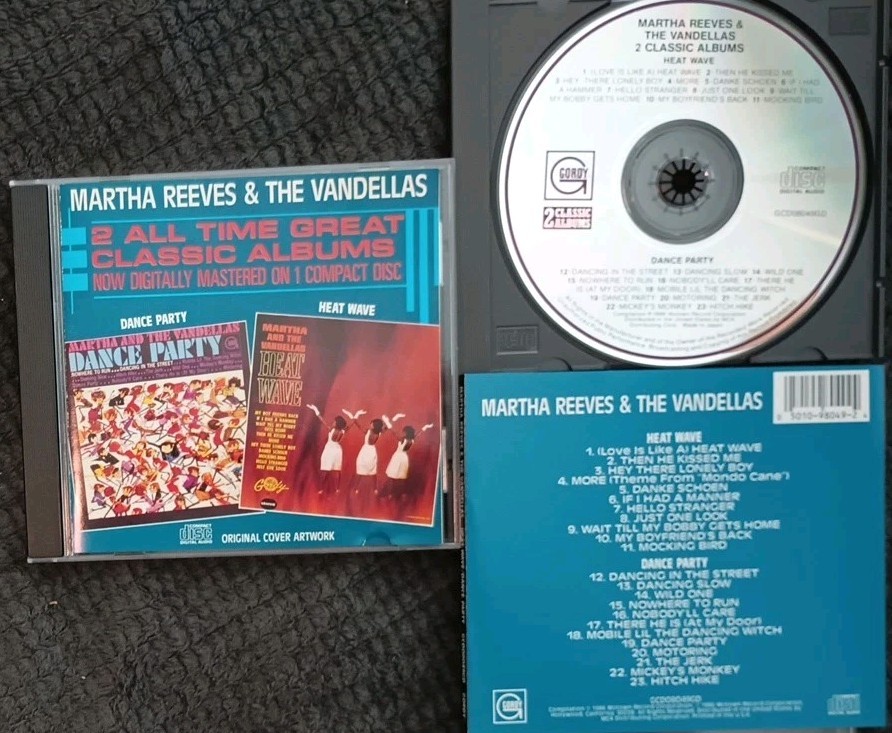 MARTHA REEVES & the VANDELLAS Heat Wave/Dance Party CD 2 albums on 1 CD 1986