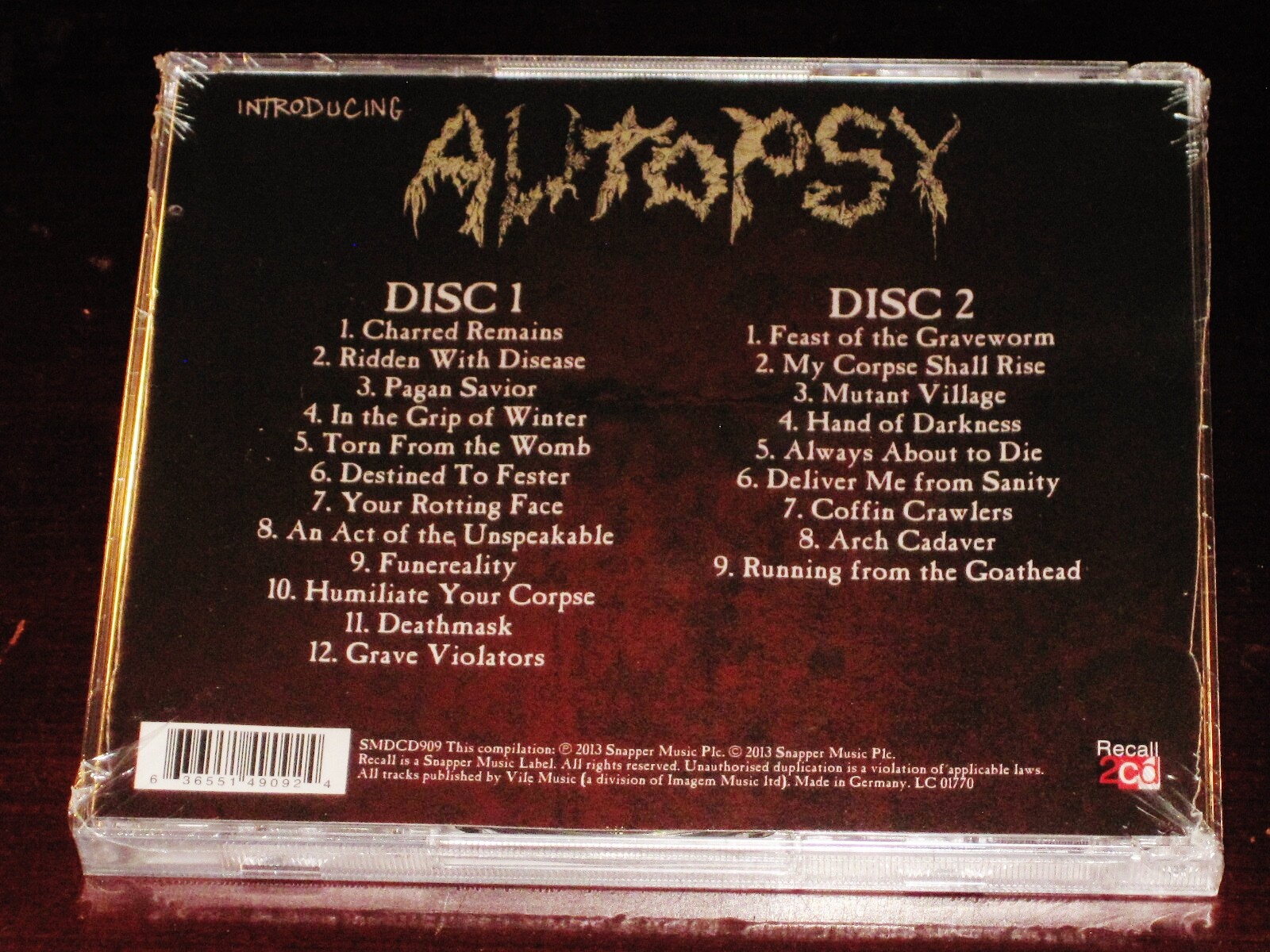 Autopsy: Introducing 2 CD Set 2013 Snapper Best Of Greatest Hits Compilation NEW