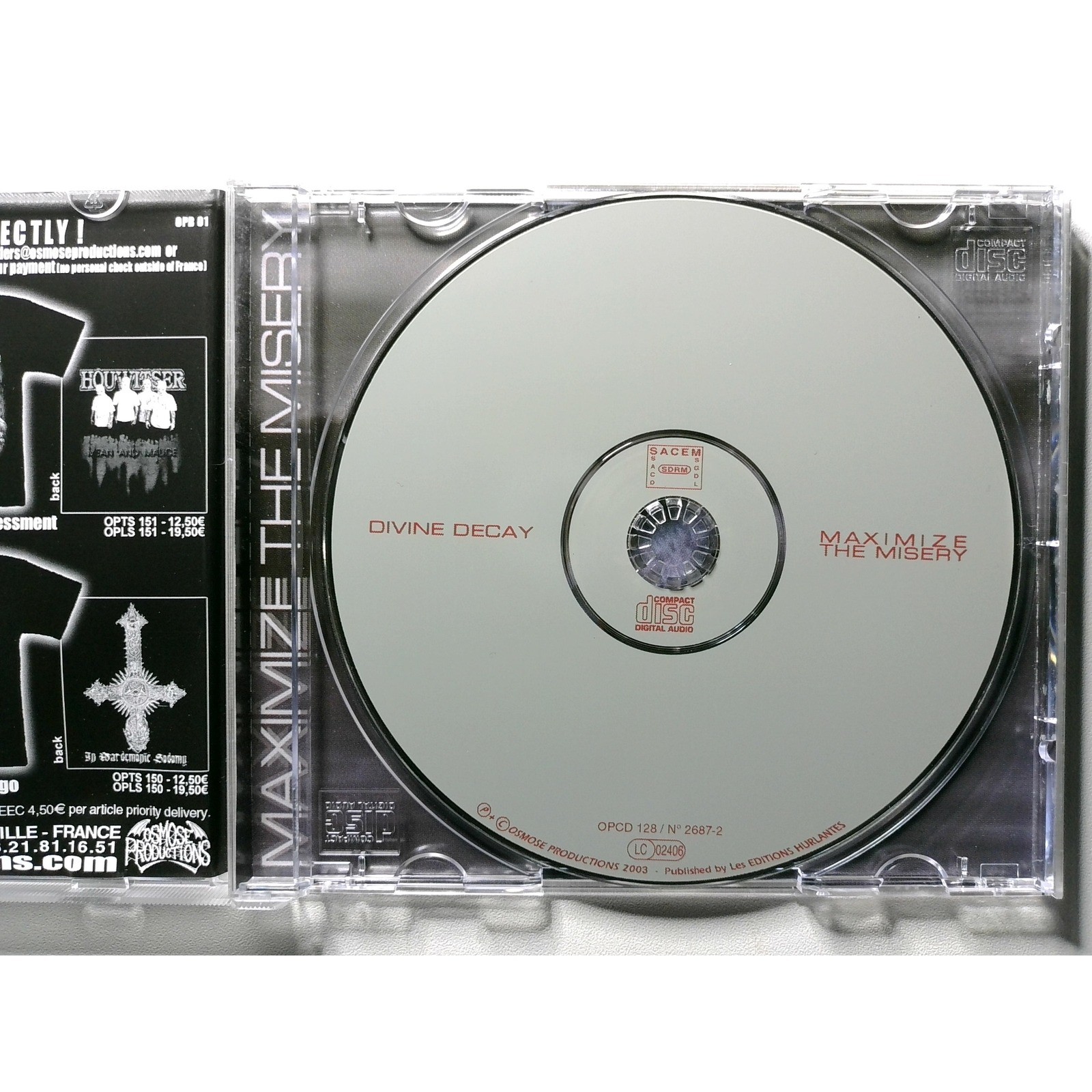 Divine Decay Maximize the Misery CD 2003 Osmose Productions Thrash Metal Finland