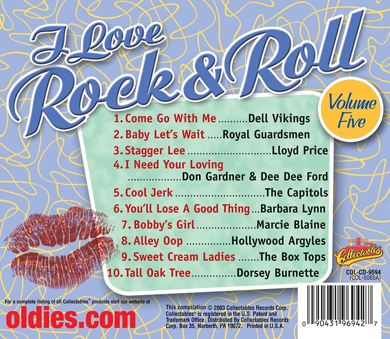 Various I Love Rock 'N' Roll, Volume 5 (CD)