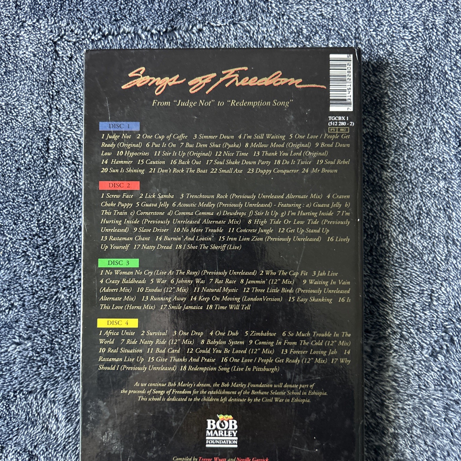 Bob Marley, Songs Of Freedom Box, Reggae’s Greatest Cd Lot. Jimmy Cliff, UB40.
