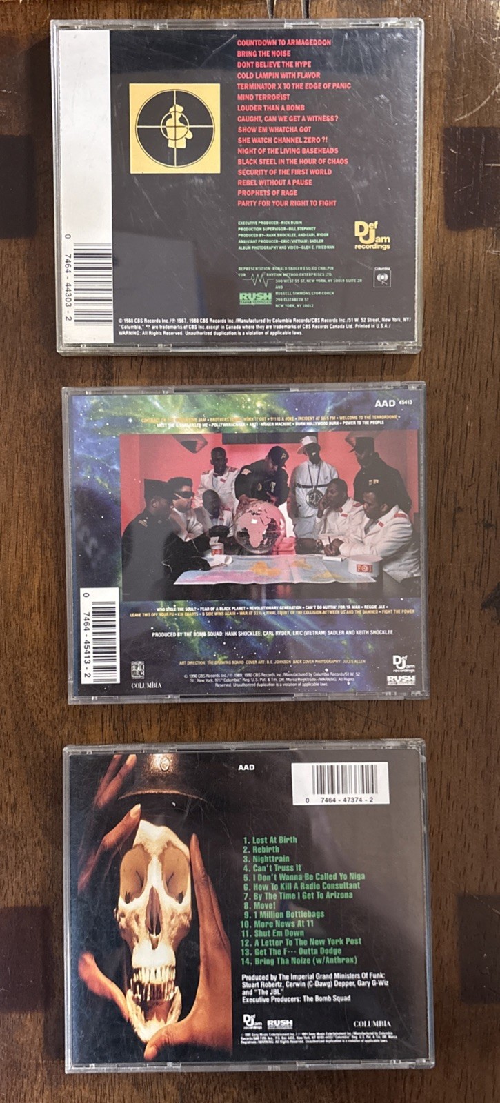 Public Enemy Vintage CD Lot, Nation of Millions, Fear Of A Black Planet, Apoc 91