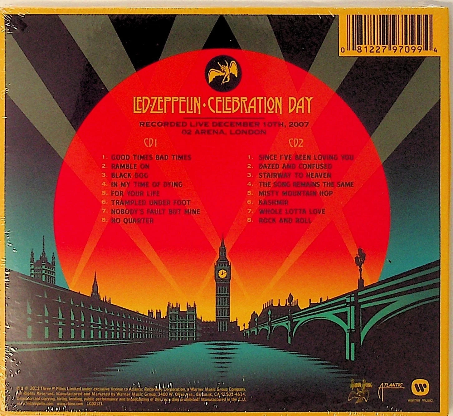 LED ZEPPELIN Celebration Day 2007 Live at The O2 Arena London SEALED 2CD w/ Hype