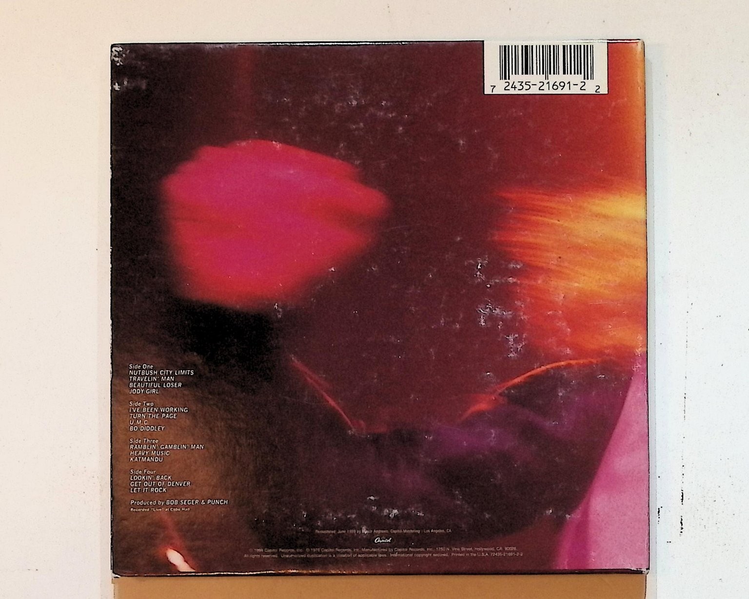 Bob Seger & Silver Bullet Band – 'LIVE' BULLET CD 1999 Remaster Rock Capitol
