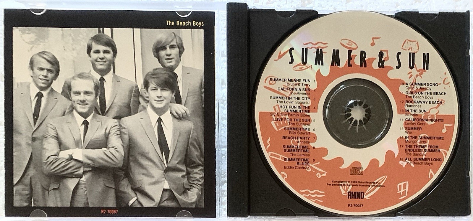 SUMMER & SUN-Various-CD, Jun-1989, Rhino (Label)-NM