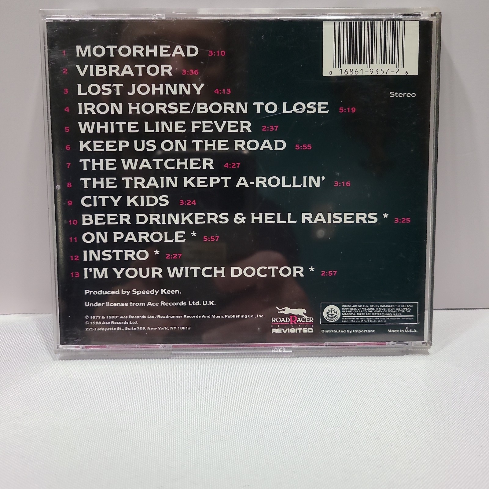Motörhead ‎Motörhead CD w/ Bonus Tracks 2000s Reissue Near Mint Disc