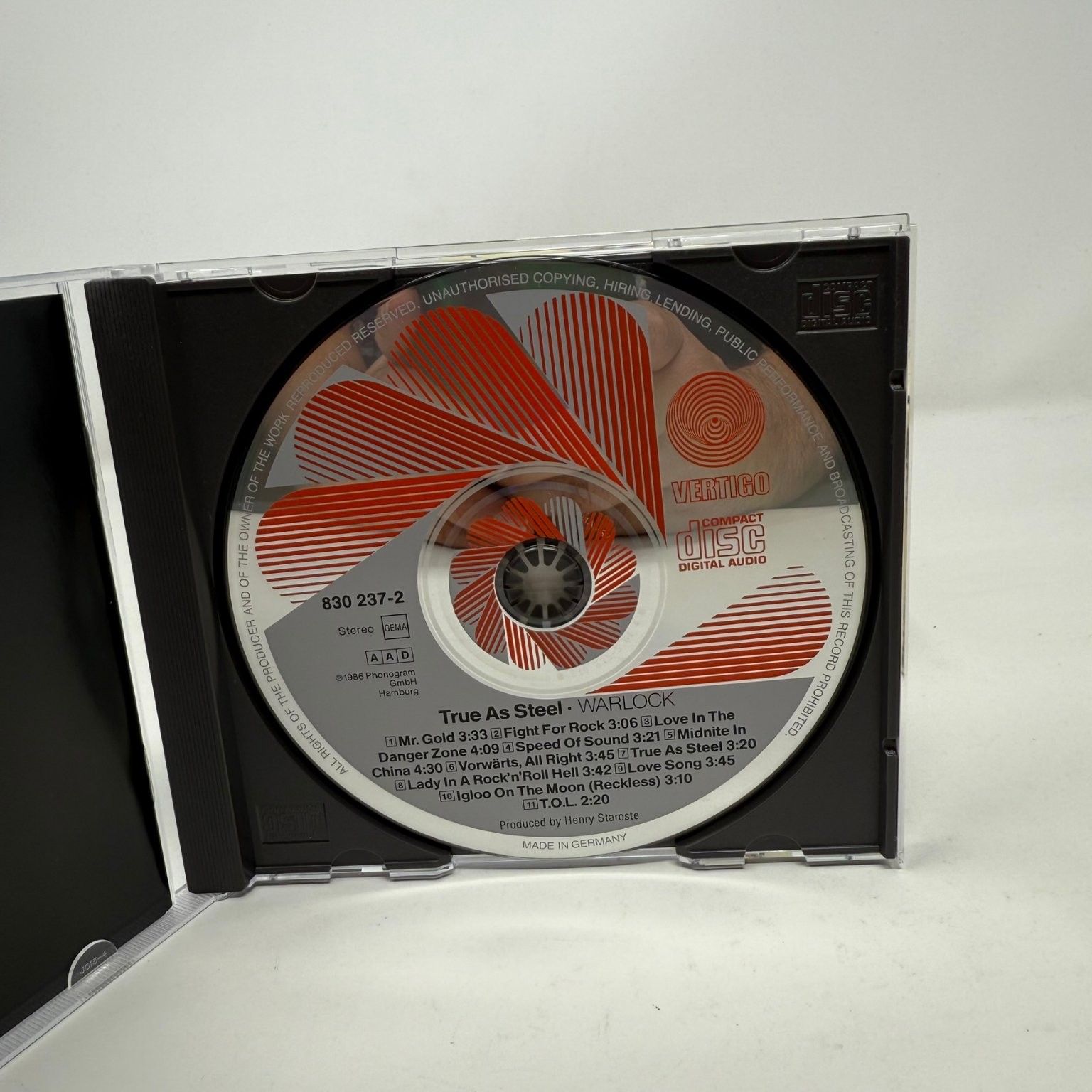 Warlock - True As Steel (CD, 1986, Made In Germany, Vertigo Records) German Rock