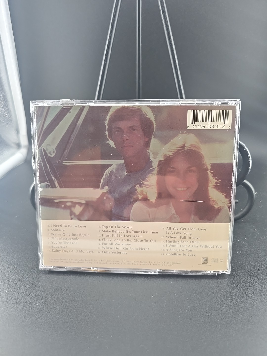 The Carpenters Love Songs CD, 1998 Very Good.