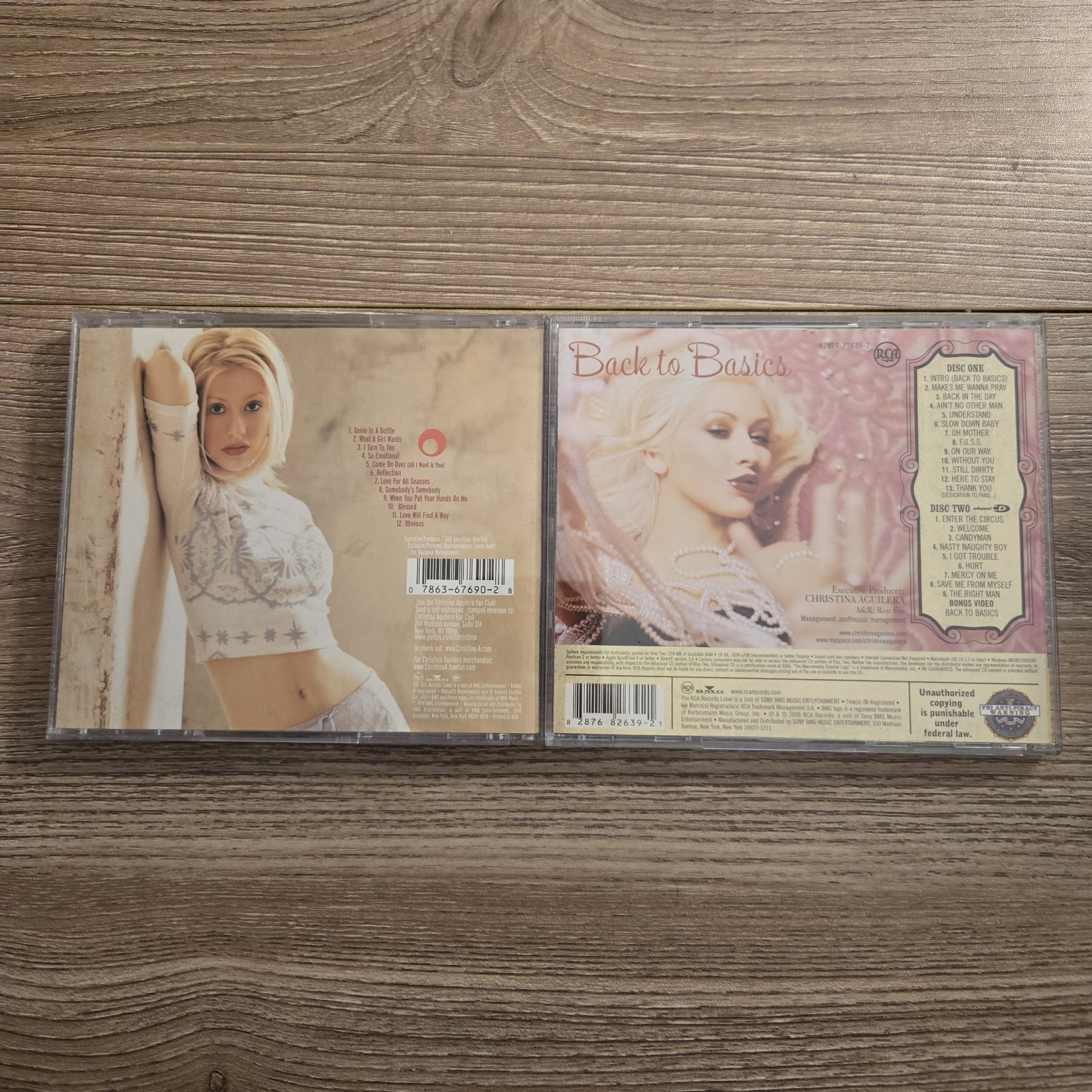 Christina Aguilera 3-CD LOT: Debut + Back To Basics 2CD Pop R&B Xtina