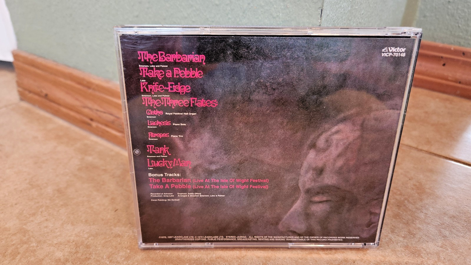 Emerson Lake & Palmer self titled s/t cd 1970 Japan Import w/ OBI + bonus tracks