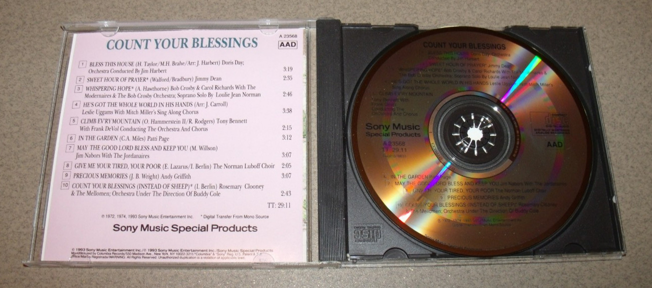 Count Your Blessings - Various Artists 1993 Christian CD Doris Day Leslie Uggams