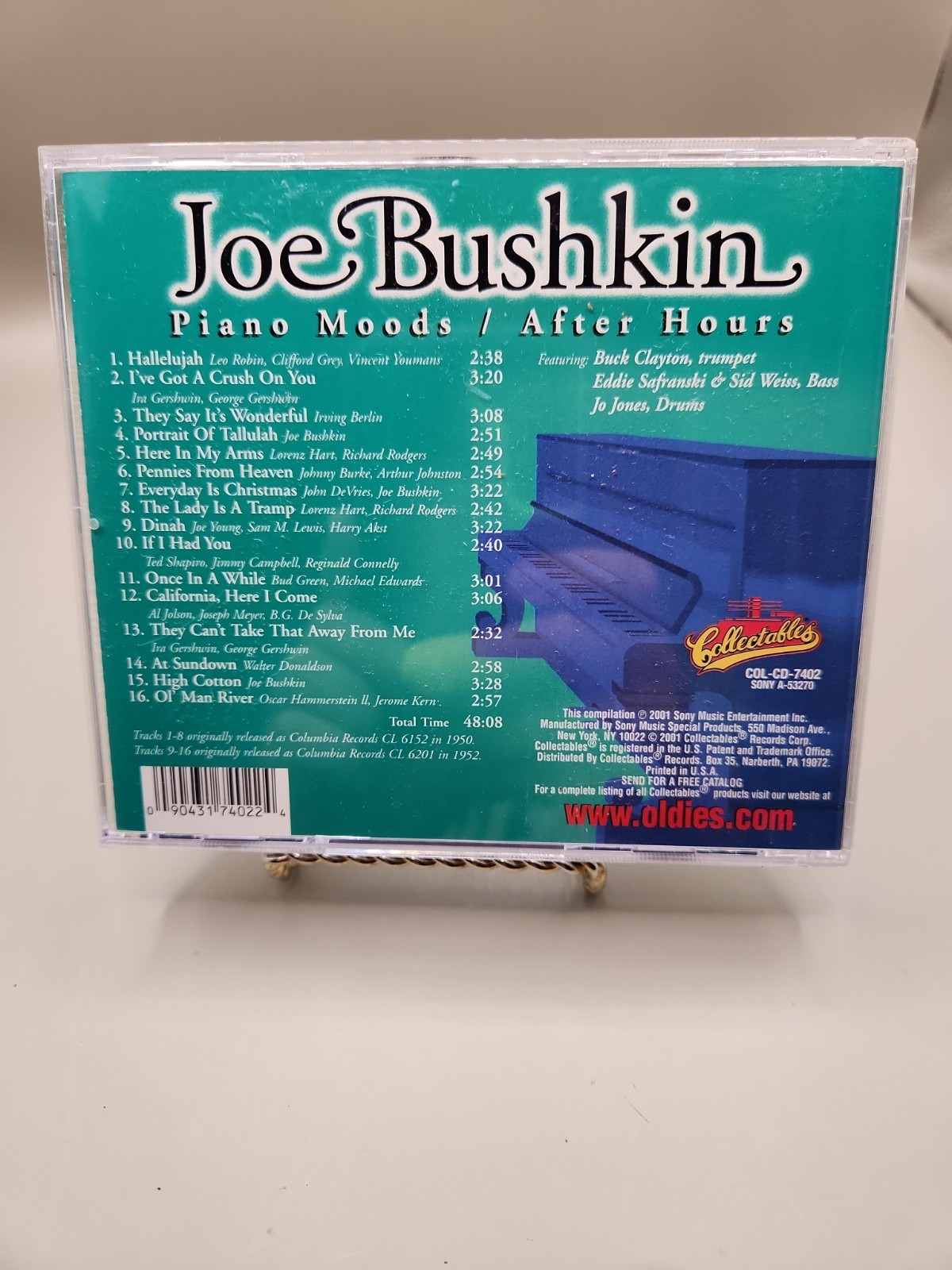 Joe Bushkin Collectables Jazz Classics CD 2 full albums on 1 cd