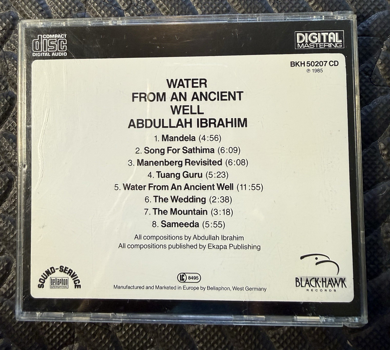 Abdullah Ibrahim Water From An Ancient Well CD 1985 Bellaphon West Germany 50207