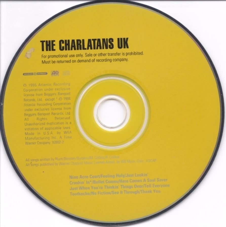 The Charlatans UK - Self Titled (CD,1995,Atlantic,GOLD PROMO) RARE 1st PRESSING!