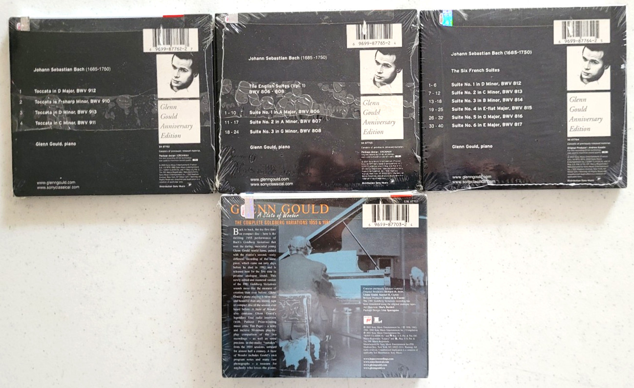 Glenn Gould Lot 6 Cds(Brand New).Attn:Please read notes and see pictures.