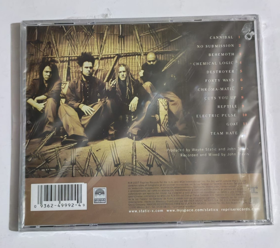 STATIC X -CANNIBAL- 2007 MEXICAN CD PUNCH HOLE PROMO SS, NU METAL / INDUSTRIAL