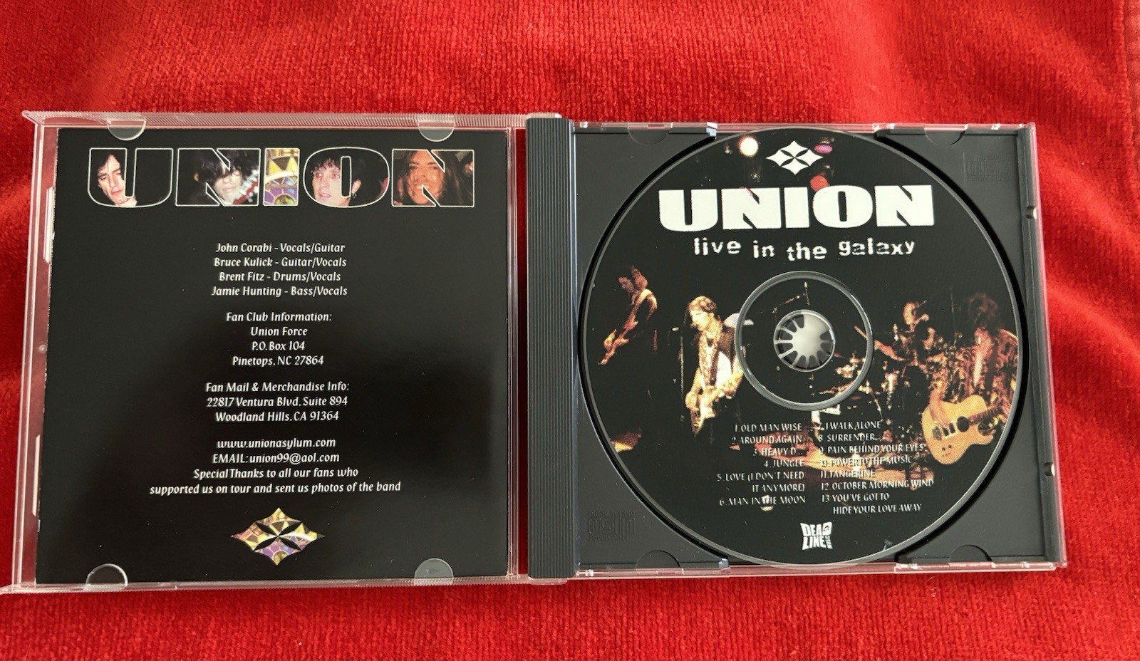 Union : Live In The Galaxy CD 1999 SIGNED by band MINT