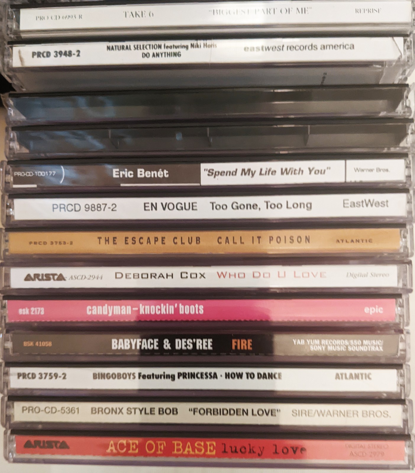 Lot of 14 Mostly 1990's Promo Only Pop & R&B CD Singles / Promotional DJ