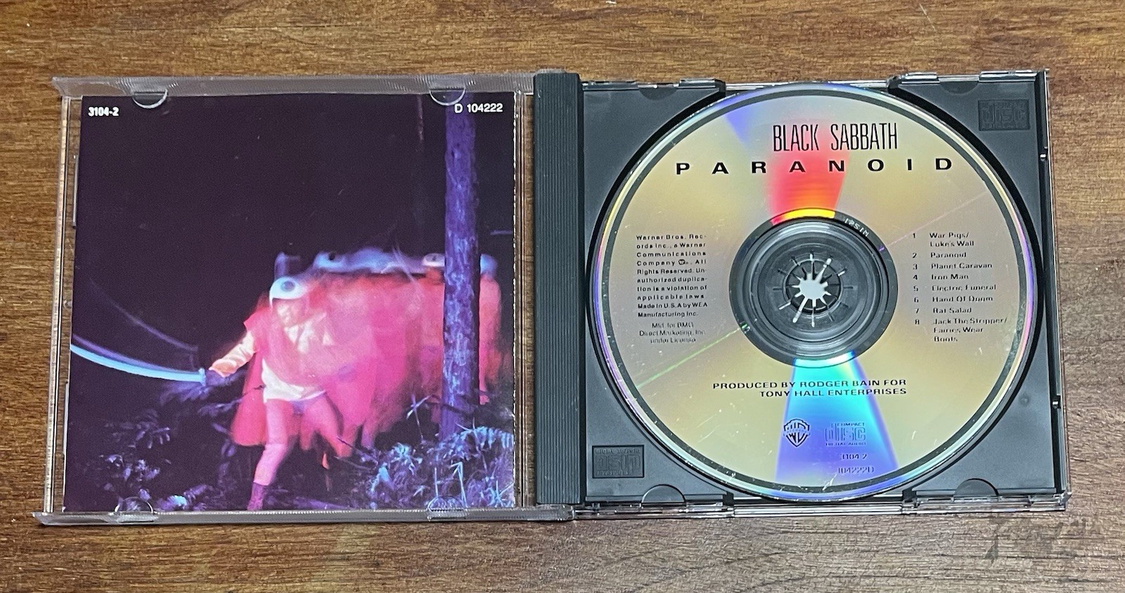 Black Sabbath: Paranoid CD 1970. Warner Bros. 3104-2