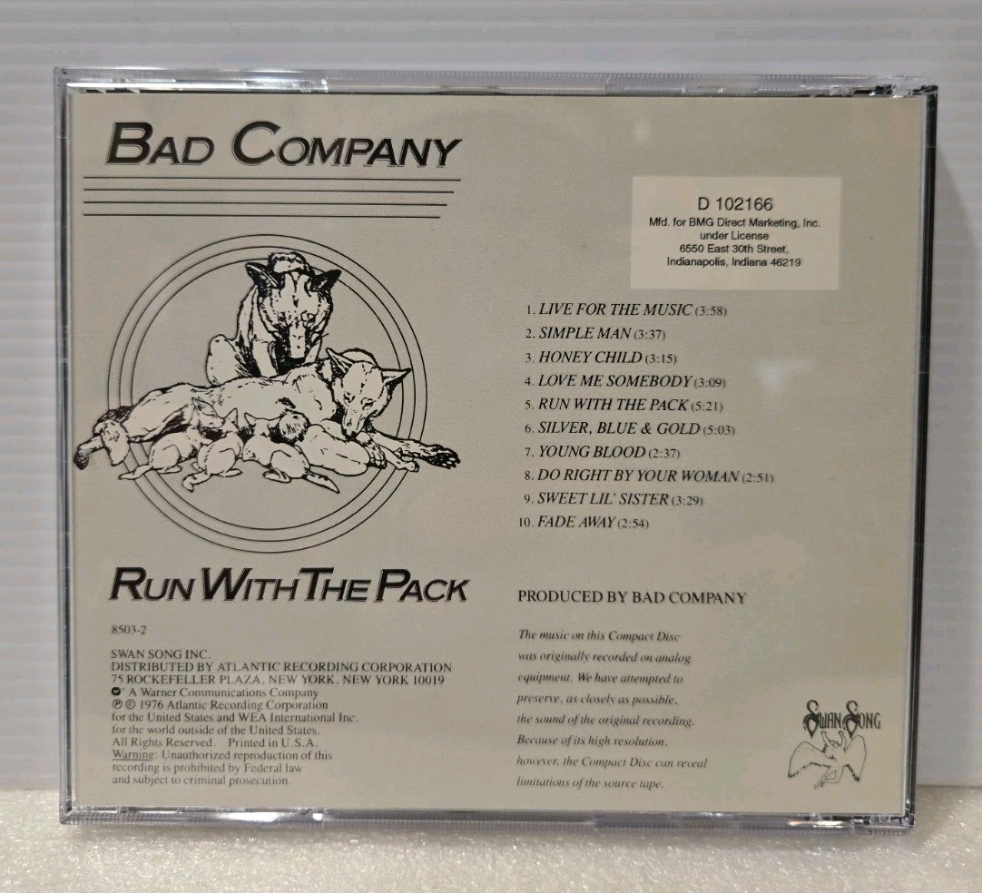 Run with the Pack by Bad Company - Swan Song Records - Near Mint Excellent