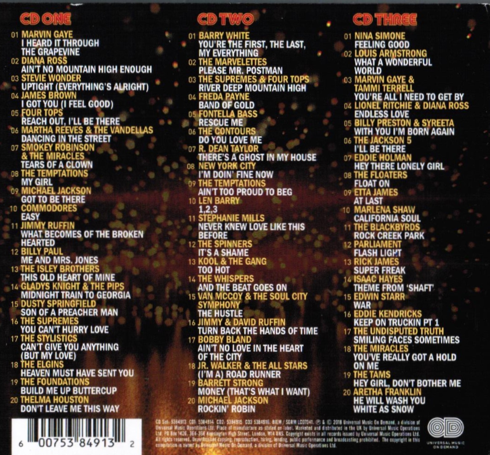 60 Greatest SOUL & MOTOWN Hits of the 60's & 70's * New 3-CD Box Set
