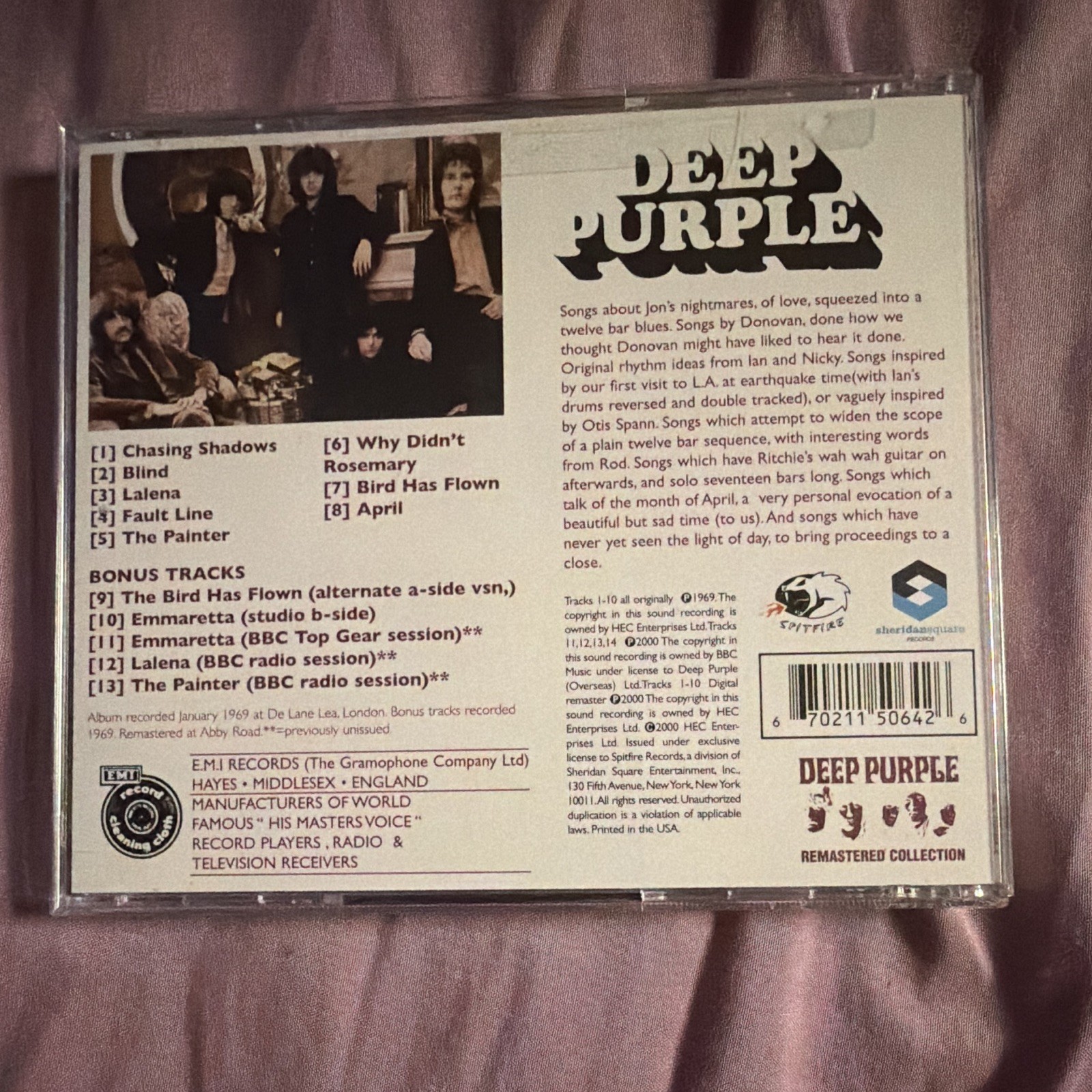 Deep Purple - Deep Purple CD Spitfire Records Remastered SPT-15064-2