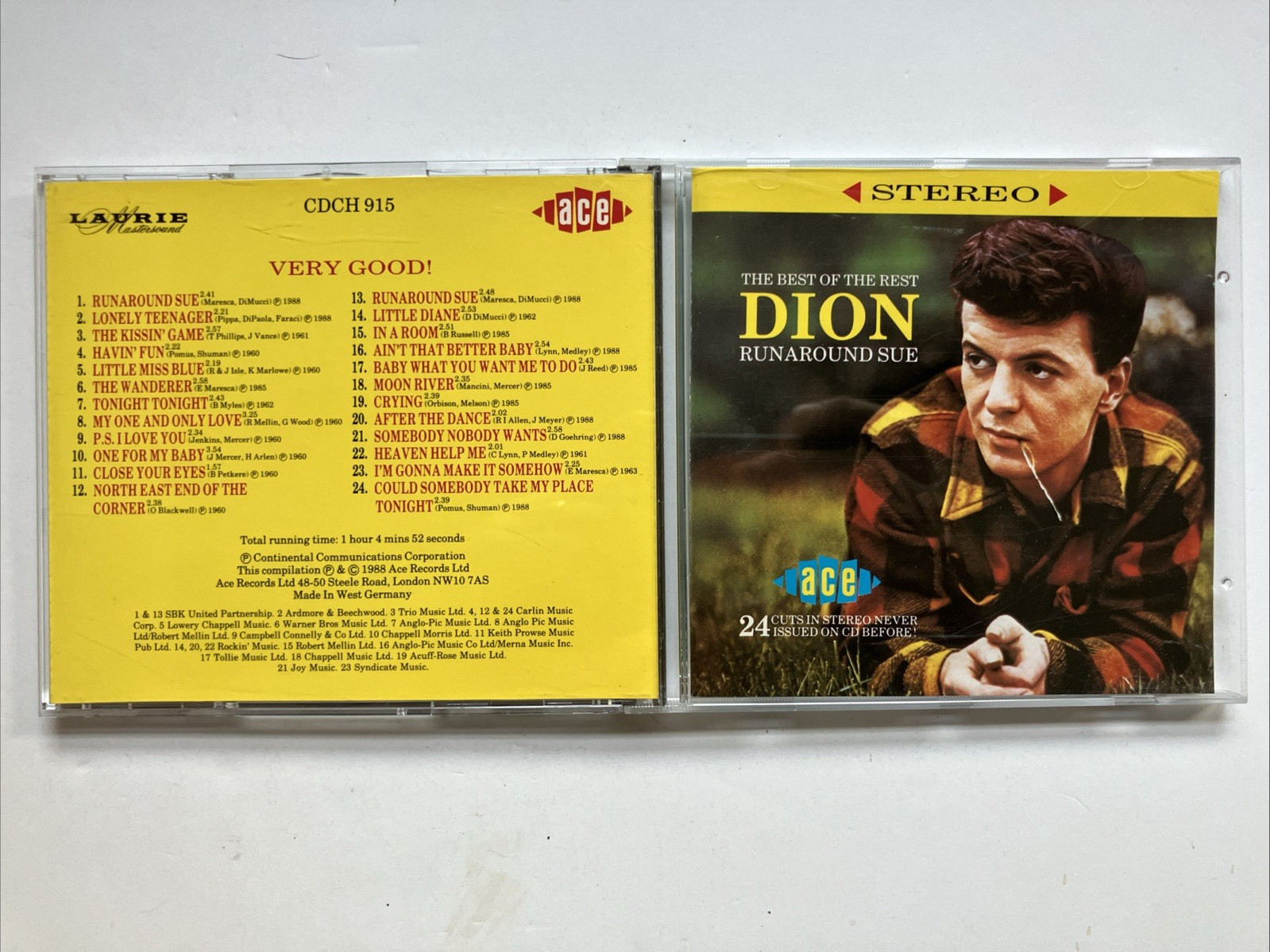 Best of the Rest by Dion (CD, 1993) Ace Records - Import - Germany - Like New!