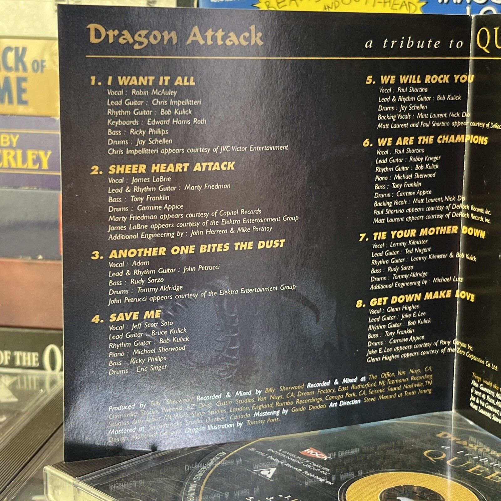 Dragon Attack Queen Tribute 1997 CD Marty Friedman Yngwie Jake E Lee Metal Comp
