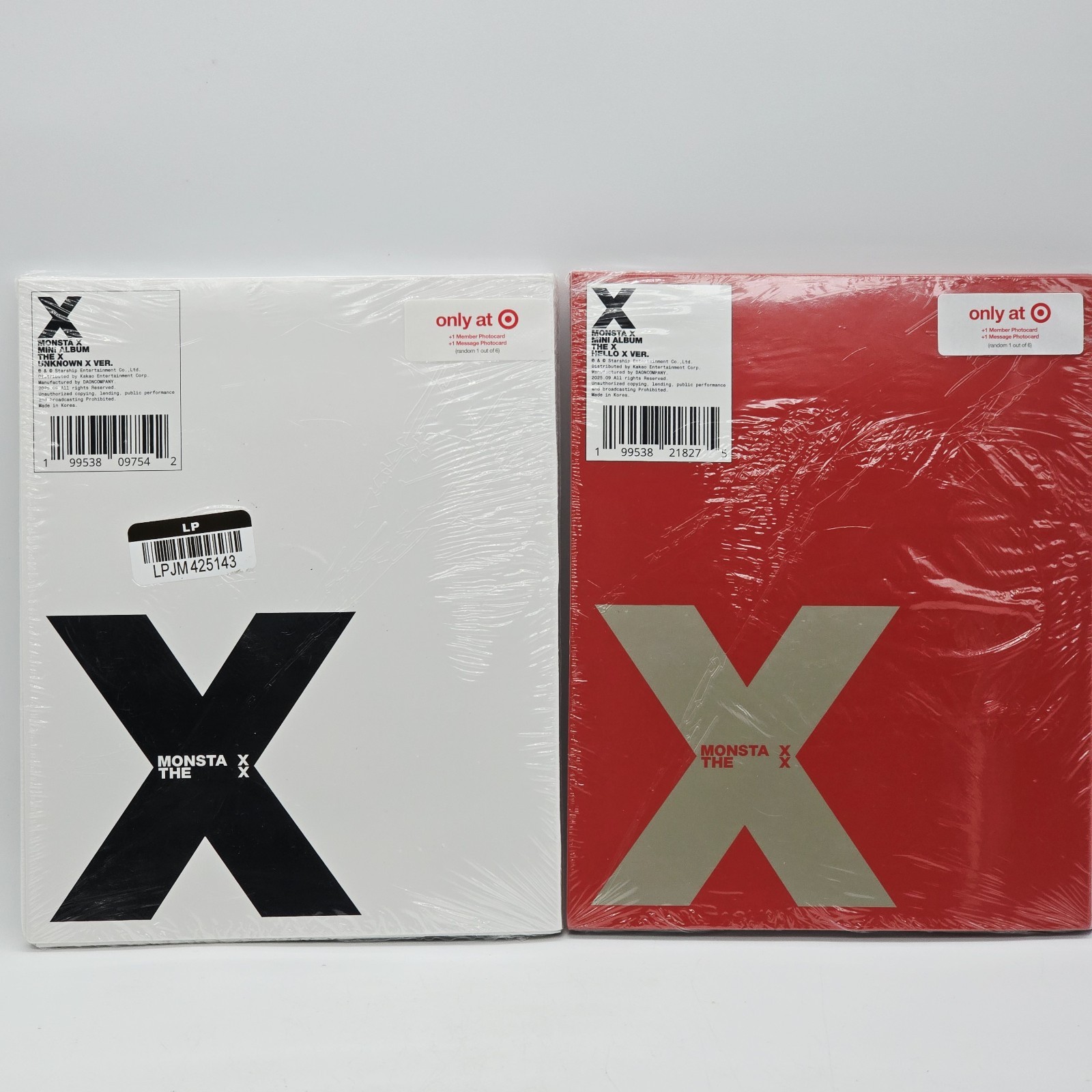 Lot Of 2 Monsta X The X Mini Album XX, Unknown X & Hello X Target Excl Versions