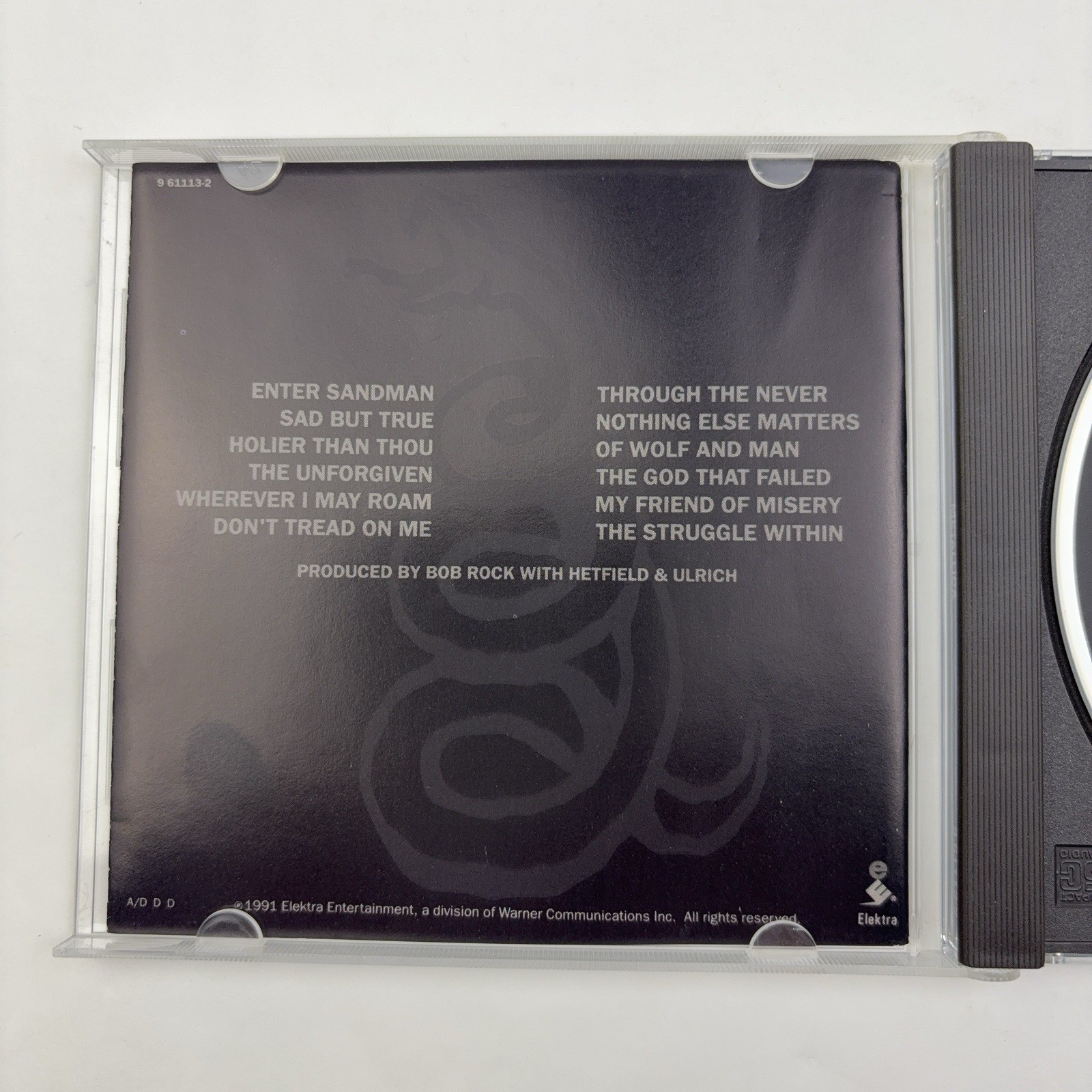 Metallica Black Album Self Titled 1991 CD - Elektra 961113-2