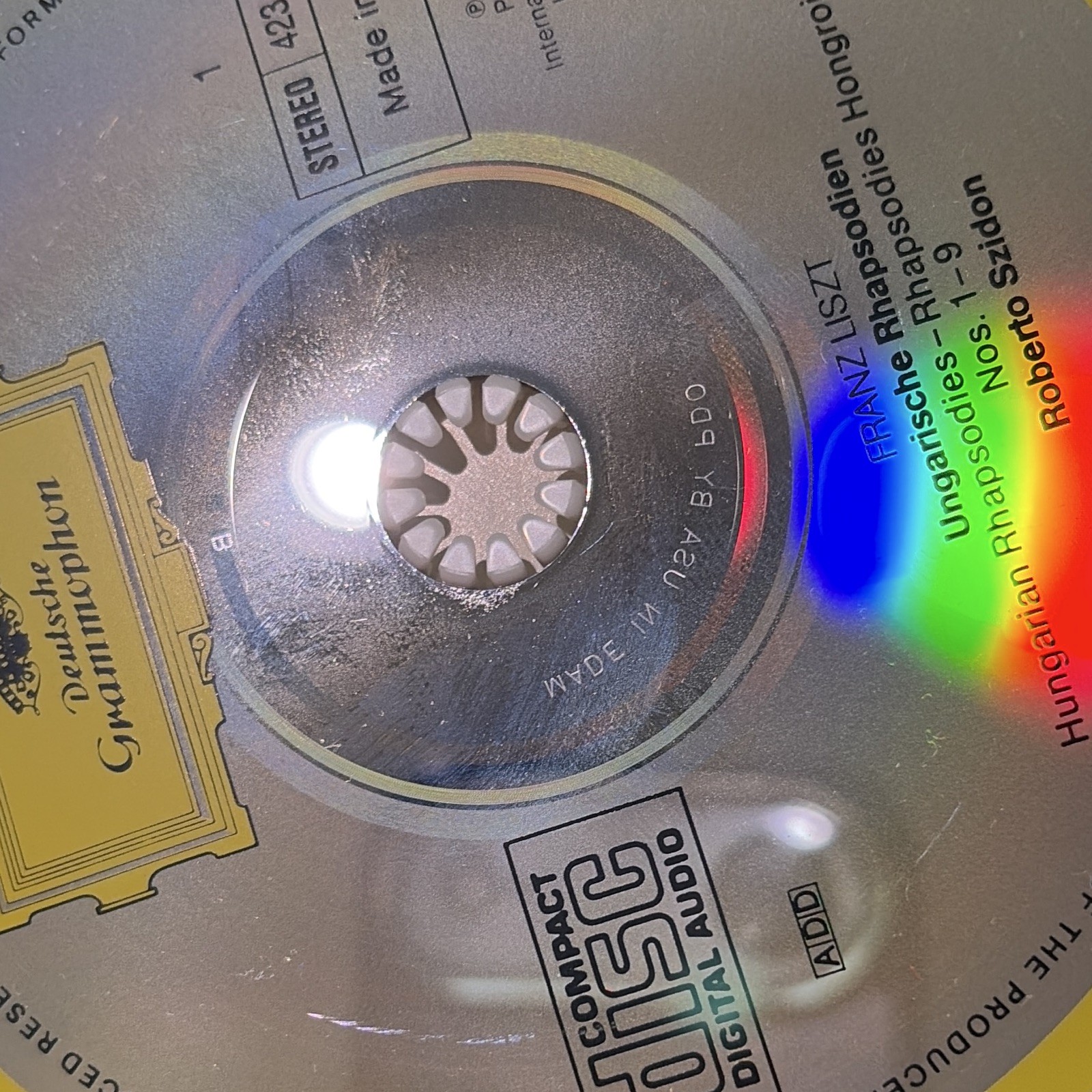 Deutsche Grammophon Liszt 19 Rhapsodien Szidon 2CD 1973 full silver discs