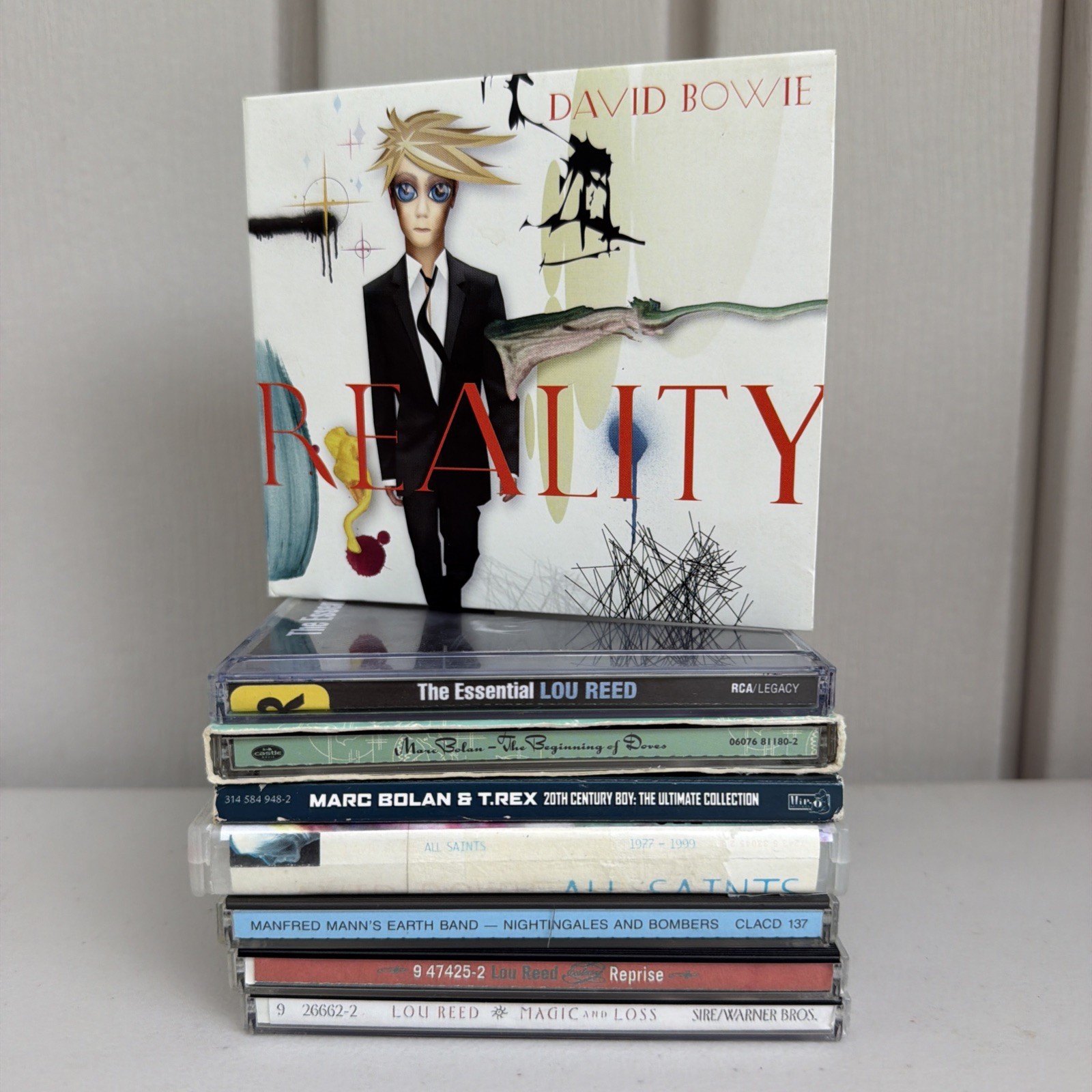 Glam Rock CD Lot of 8 - Marc Bolan, Lou Reed, David Bowie, Nightingales