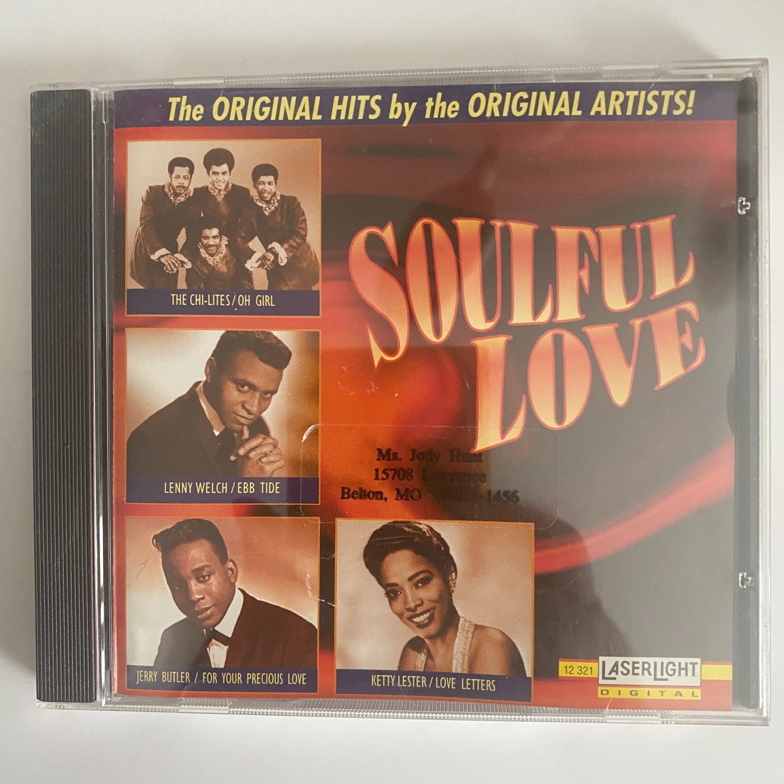 Soulful Love CD 1994 Original Artists Hits R&B Soul LaserLight Digital