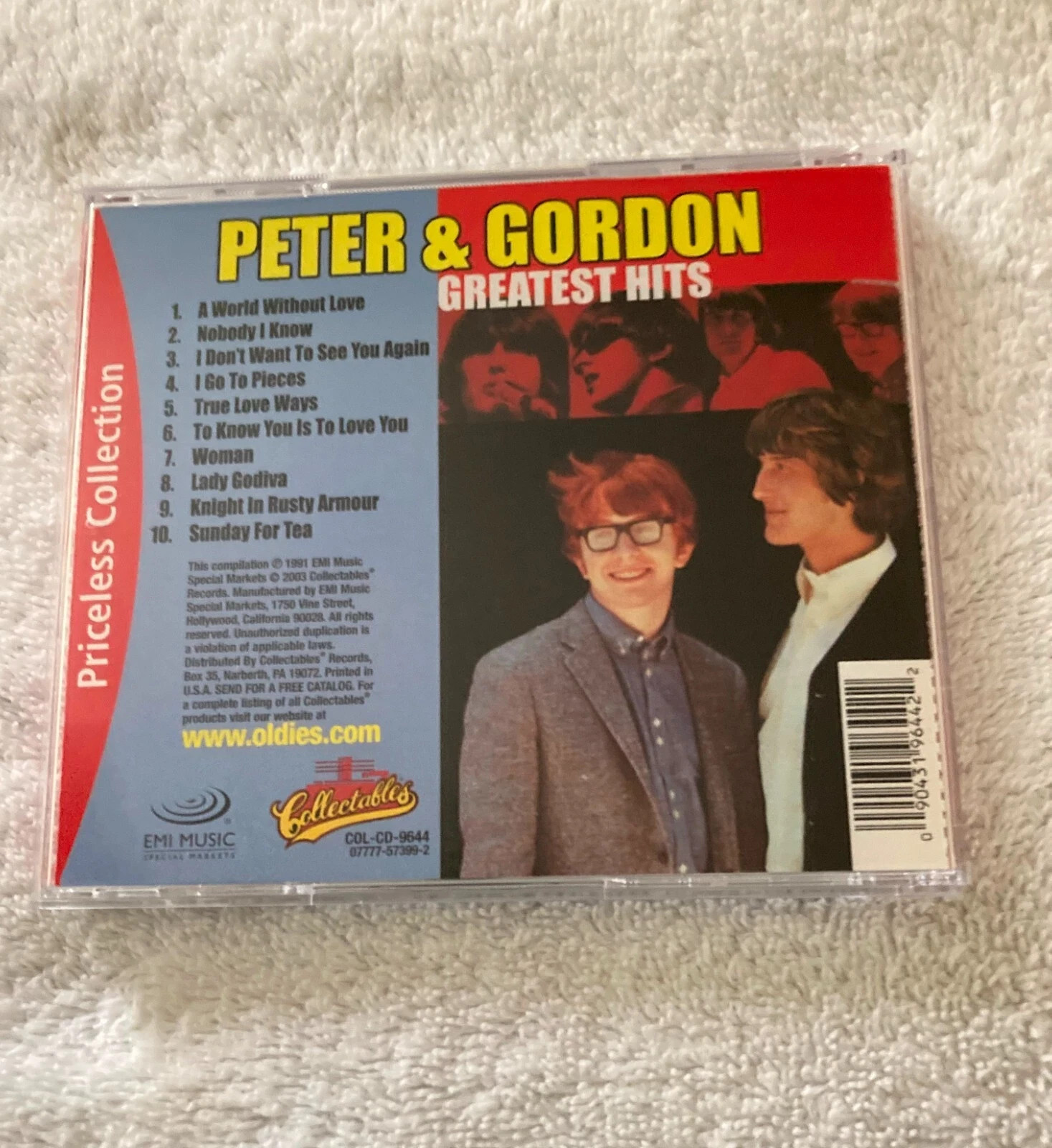 Greatest Hit by Peter & Gordon (CD, Mar-2006, Collectables) Like New Ships