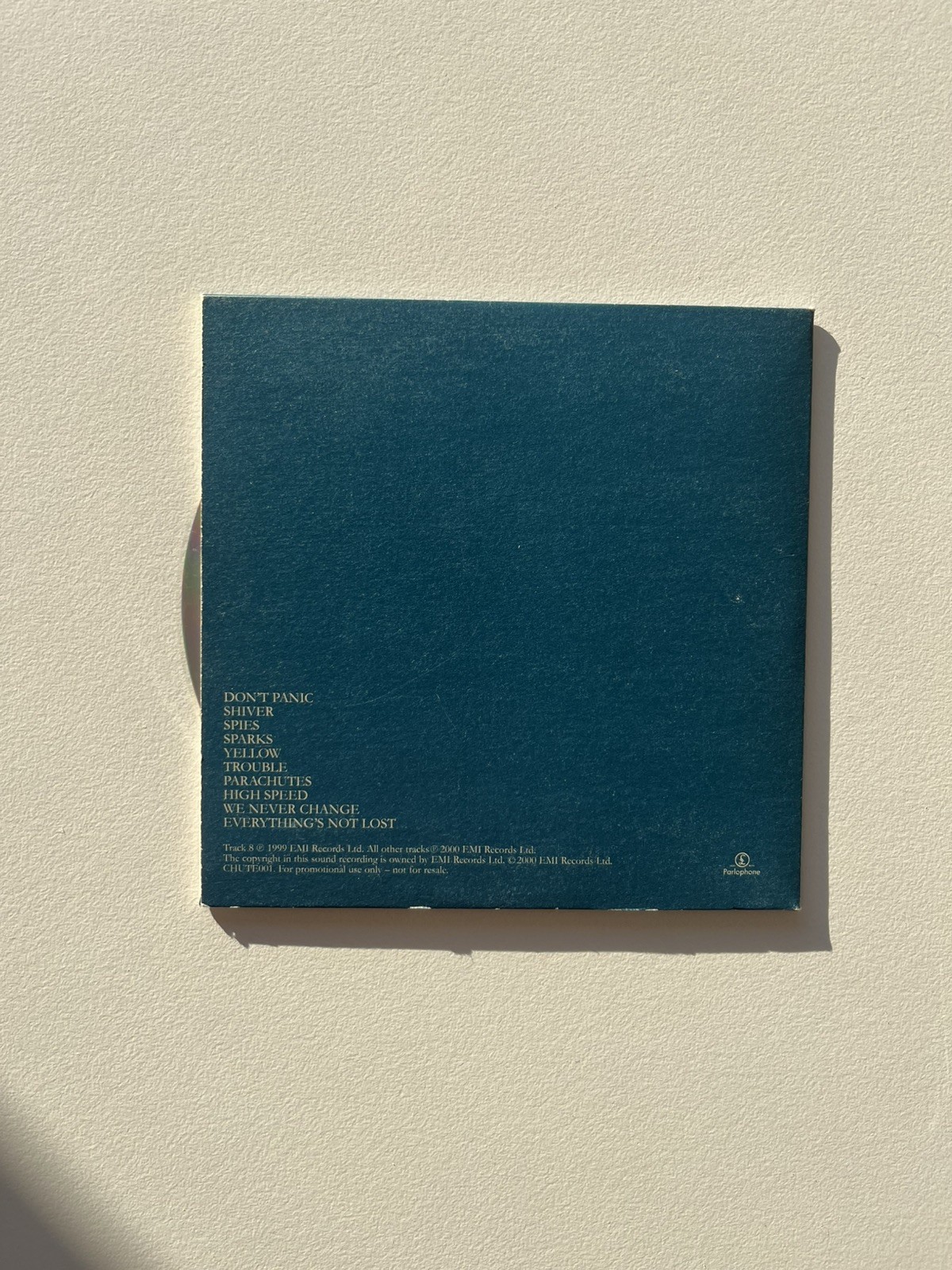 Coldplay - Parachutes. 11 Track Promo CD Album. Card Sleeve. (2000)