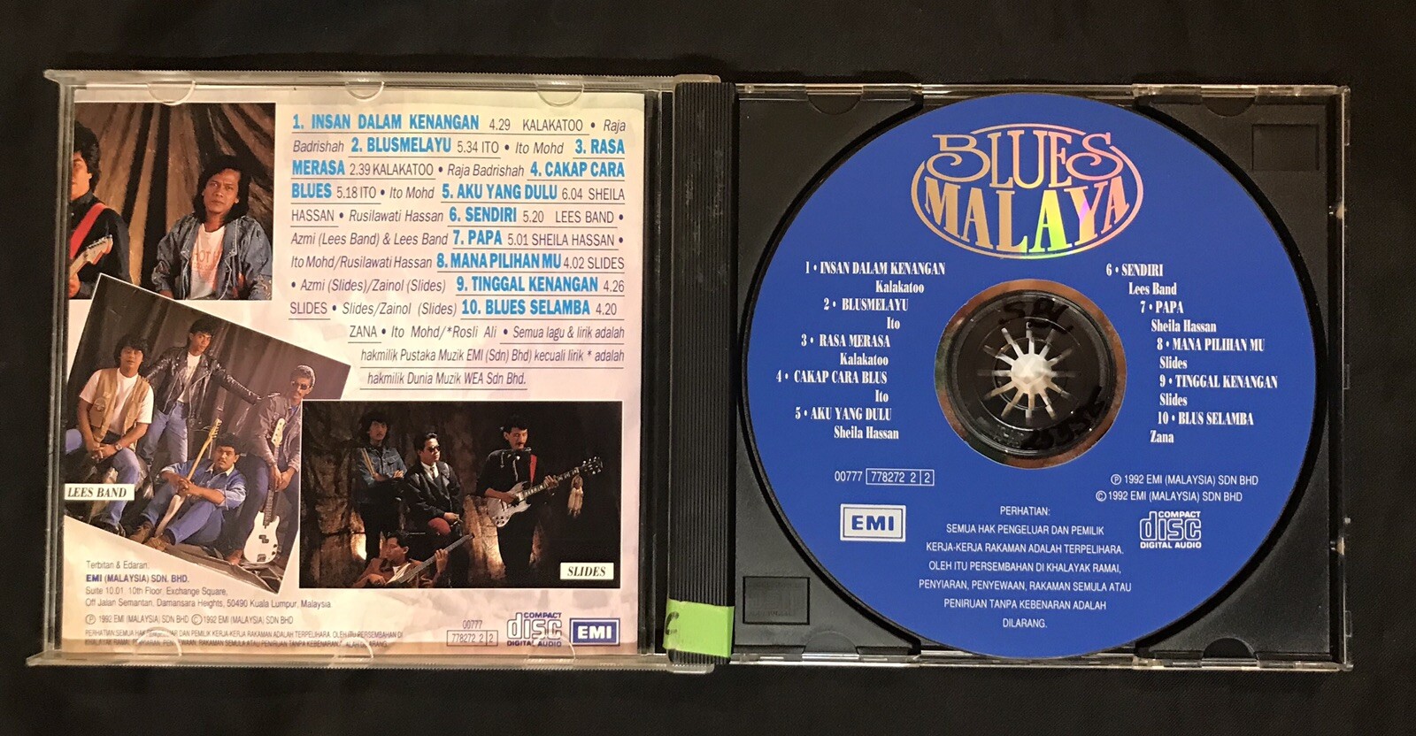 1992 Blues Malaya Insan Dalam Kenangan Malay CD EMI Malaysia