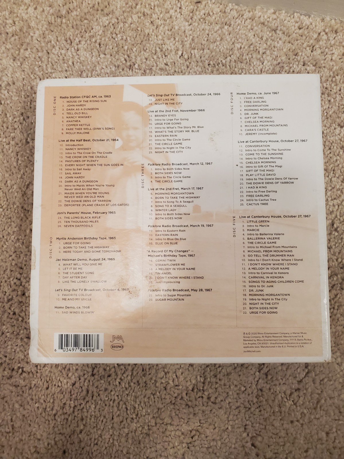 joni mitchell archives volume 1 early years 1963-1967