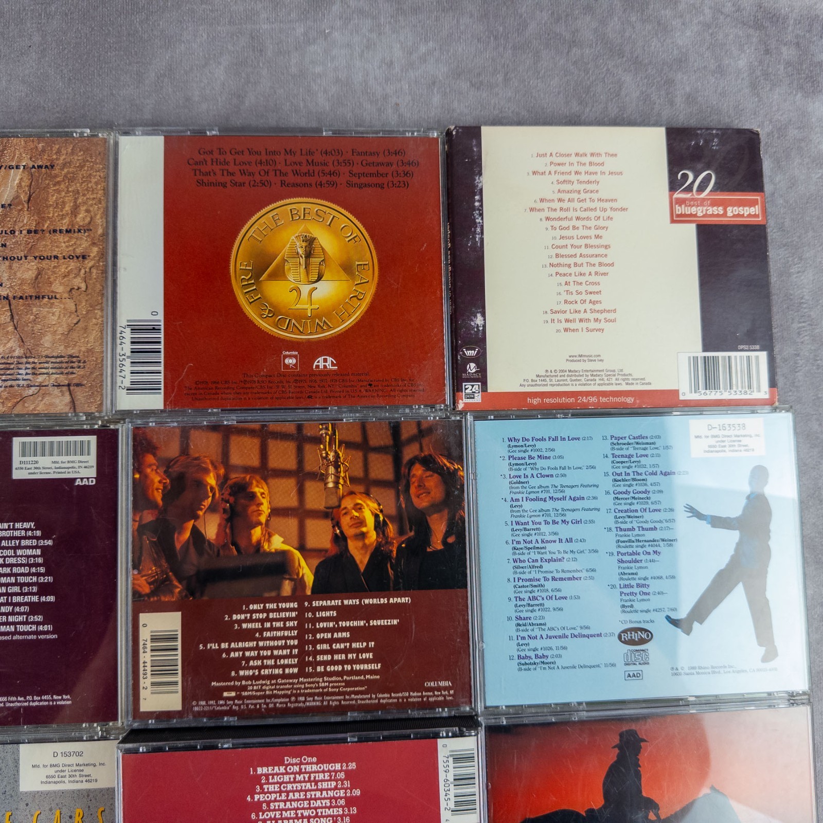 12 BEST OF CD Lot The Doors Journey Cars Chicago Kansas Aretha Franklin & more