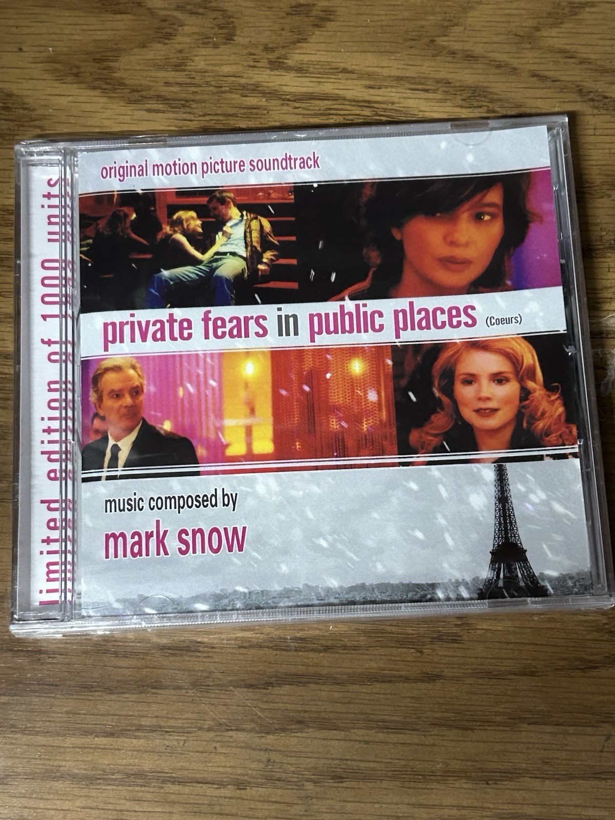 Private Fears In Public Places (Coeurs) CD soundtrack Mark Snow score