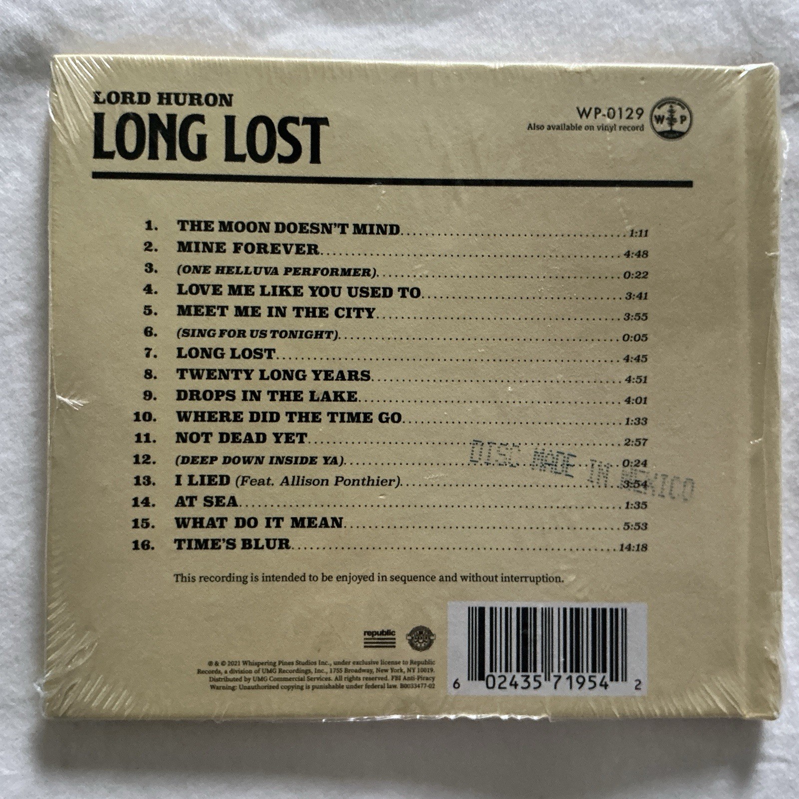 NEW Lord Huron Long Lost CD 2021 Republic Records